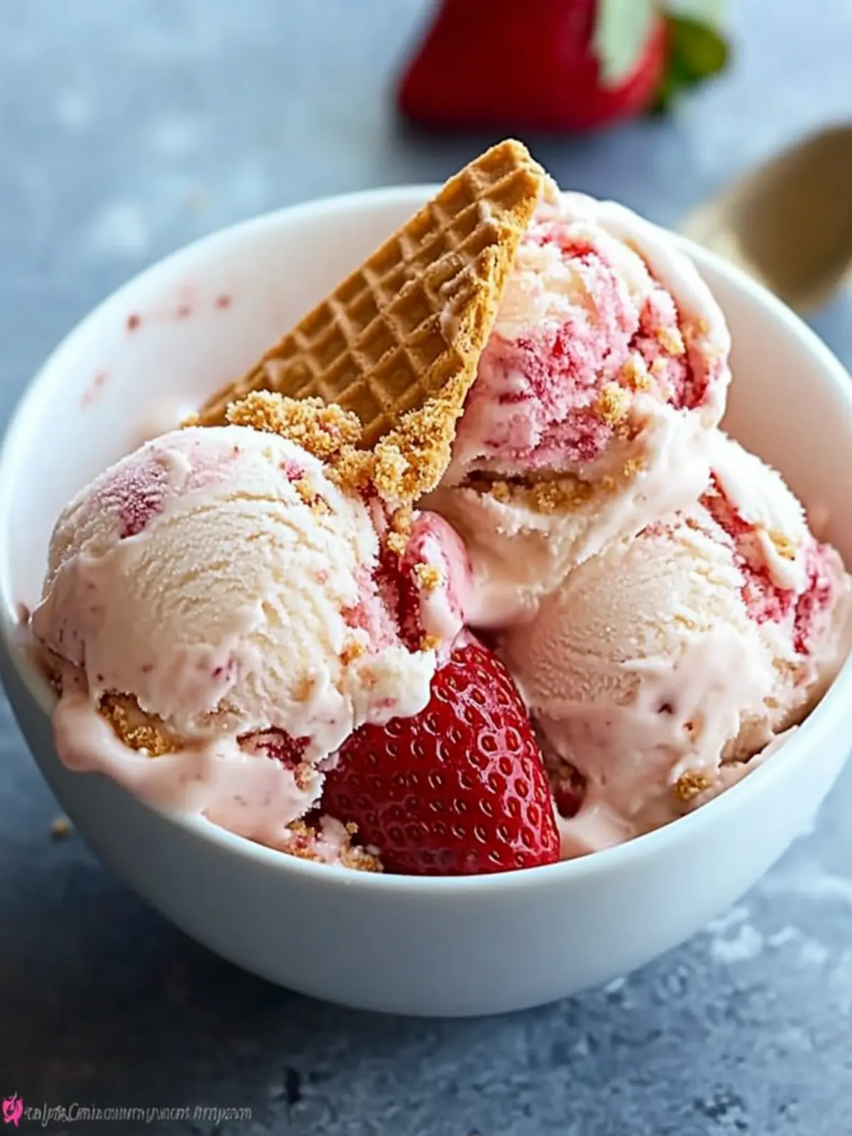 Ninja Creami Strawberry Cheesecake Protein Ice Cream