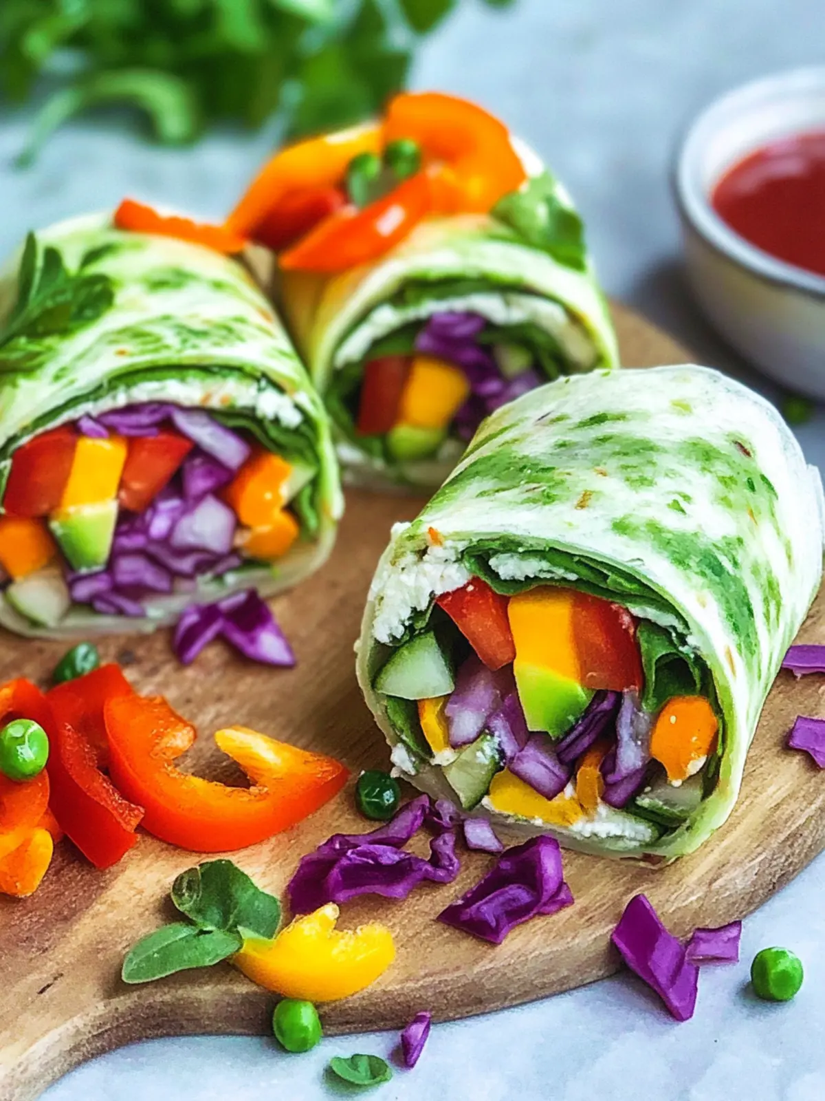 Pride Month Vegan Veggie Rainbow Wraps