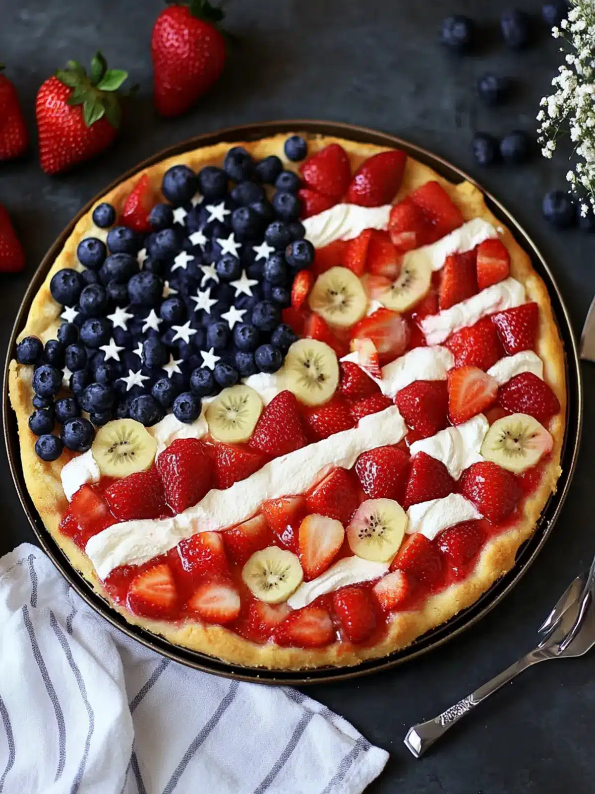 American Flag Fruit Pizza: Festive Flavor for All Occasions 4 American Flag Fruit Pizza