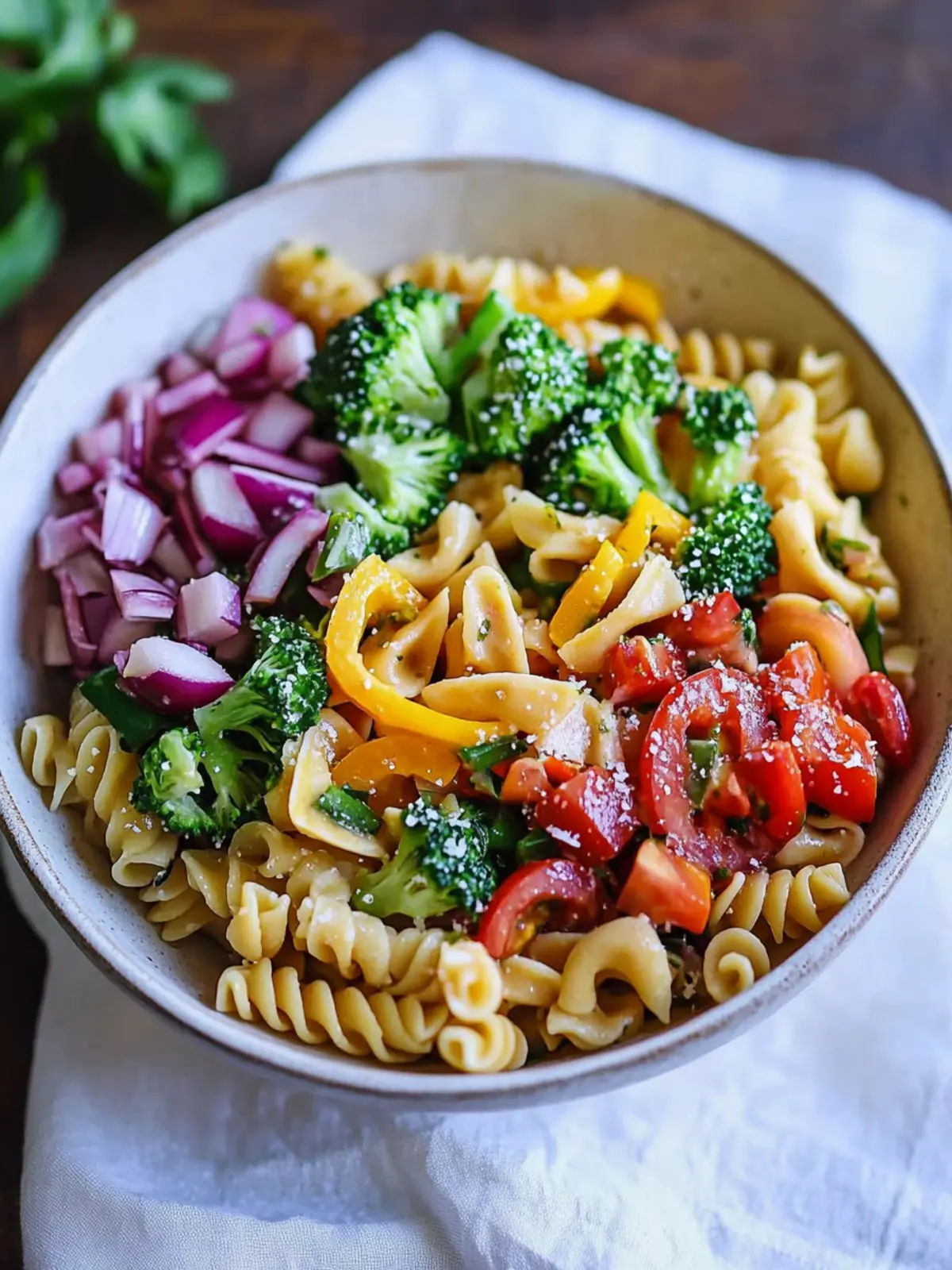 Pride Month Rainbow Pasta Salad With Tahini: Color Your Plate 4 Pride Month Rainbow Pasta Salad With Tahini