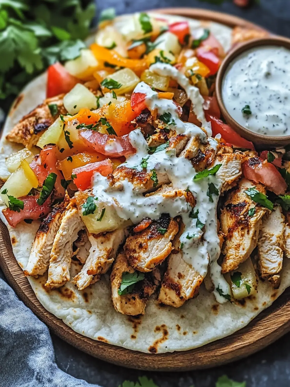 Chicken Shawarma with Creamy Garlic Sauce