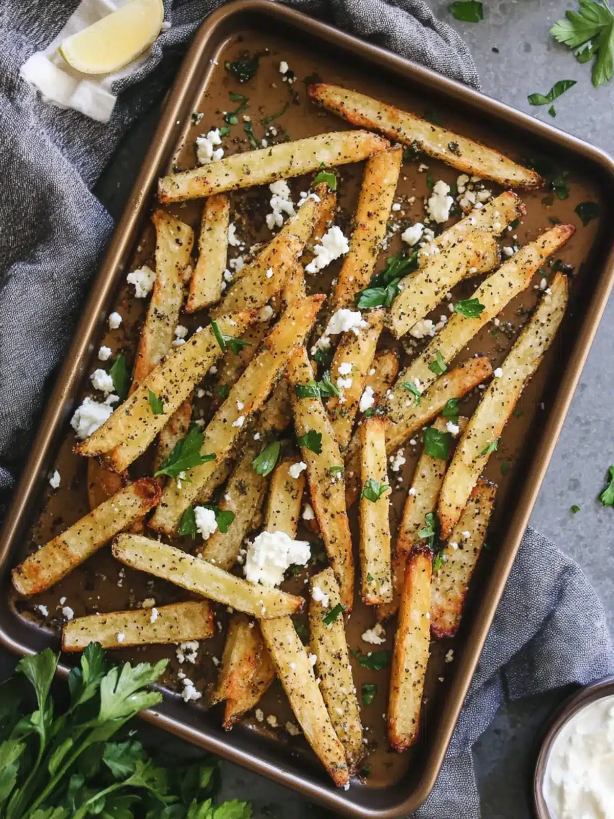 Baked Za’atar Fries with Feta
