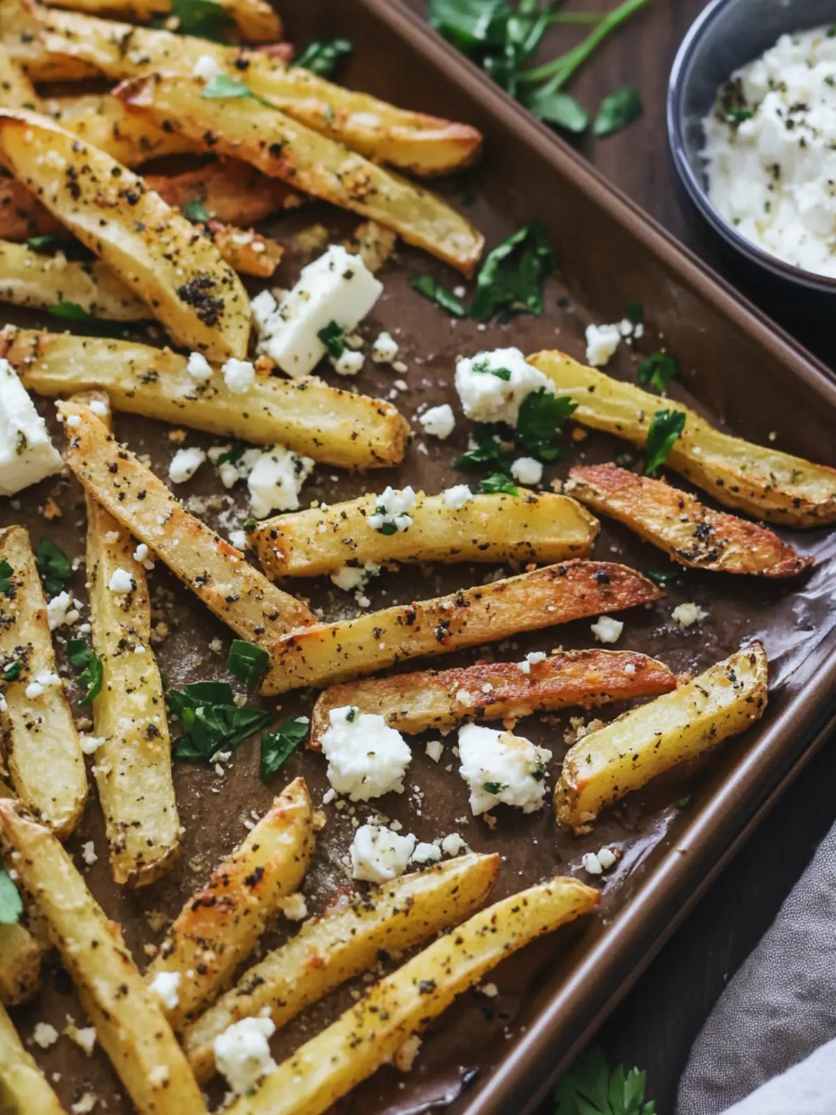 Baked Za’atar Fries with Feta