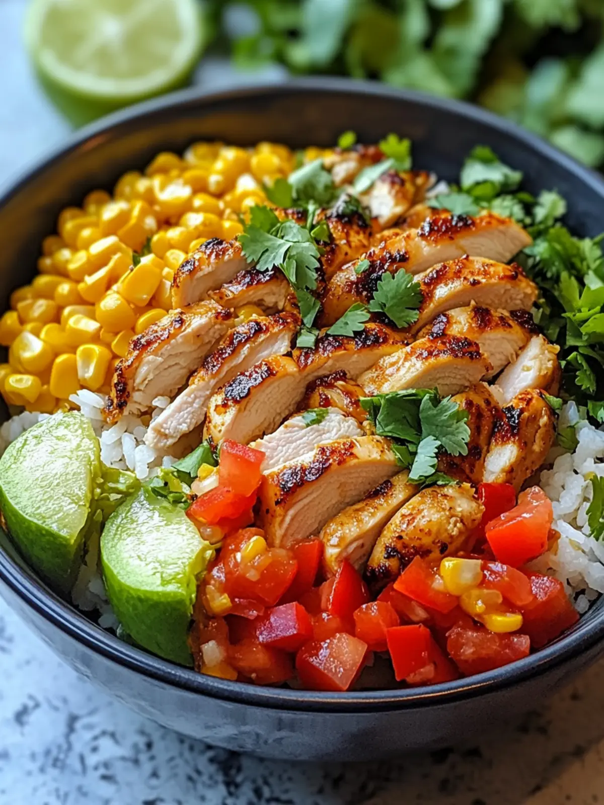 Street Corn Chicken Rice Bowl