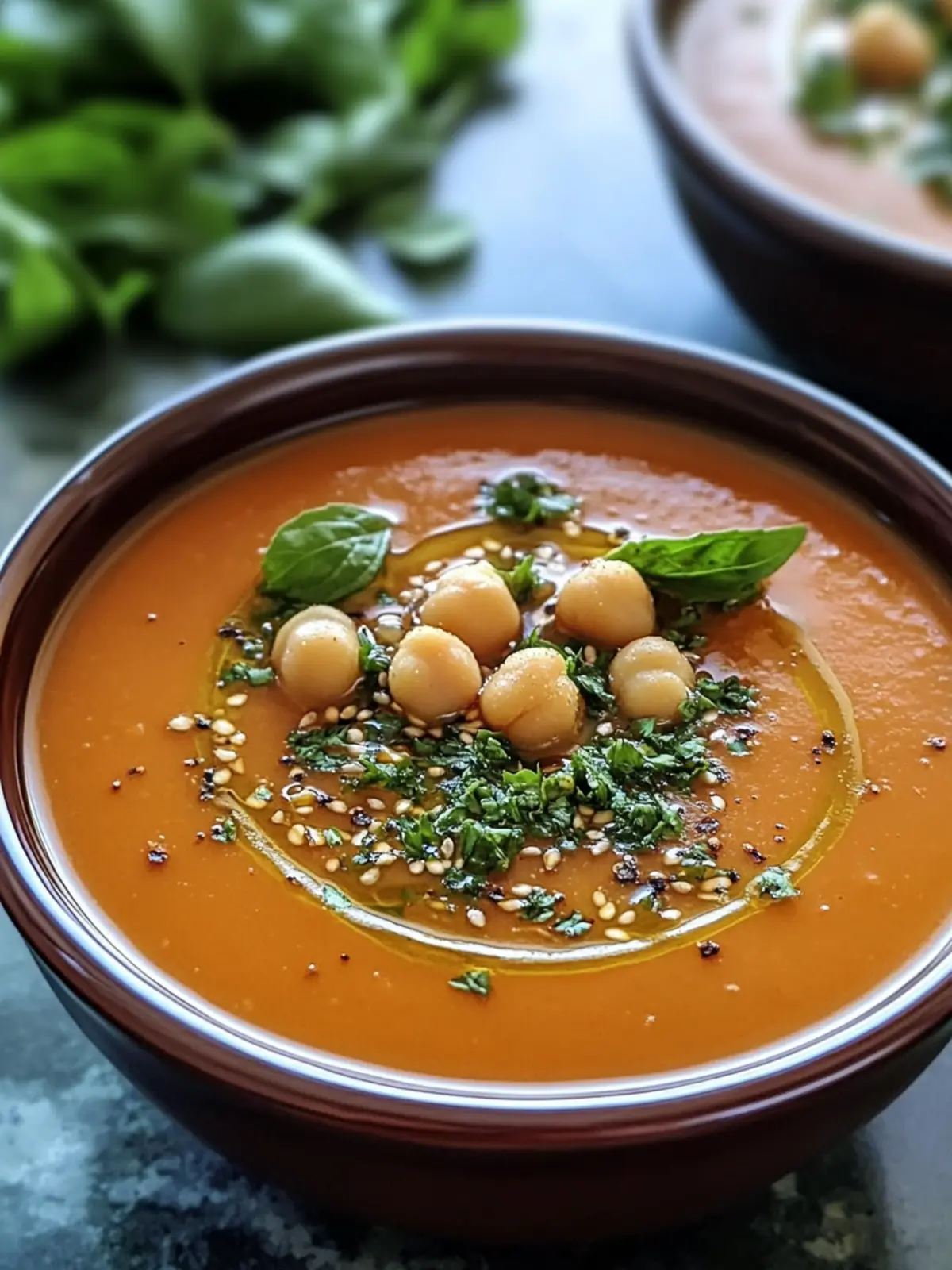 Best Smoky Tomato Chickpea Soup with Cumin Oil