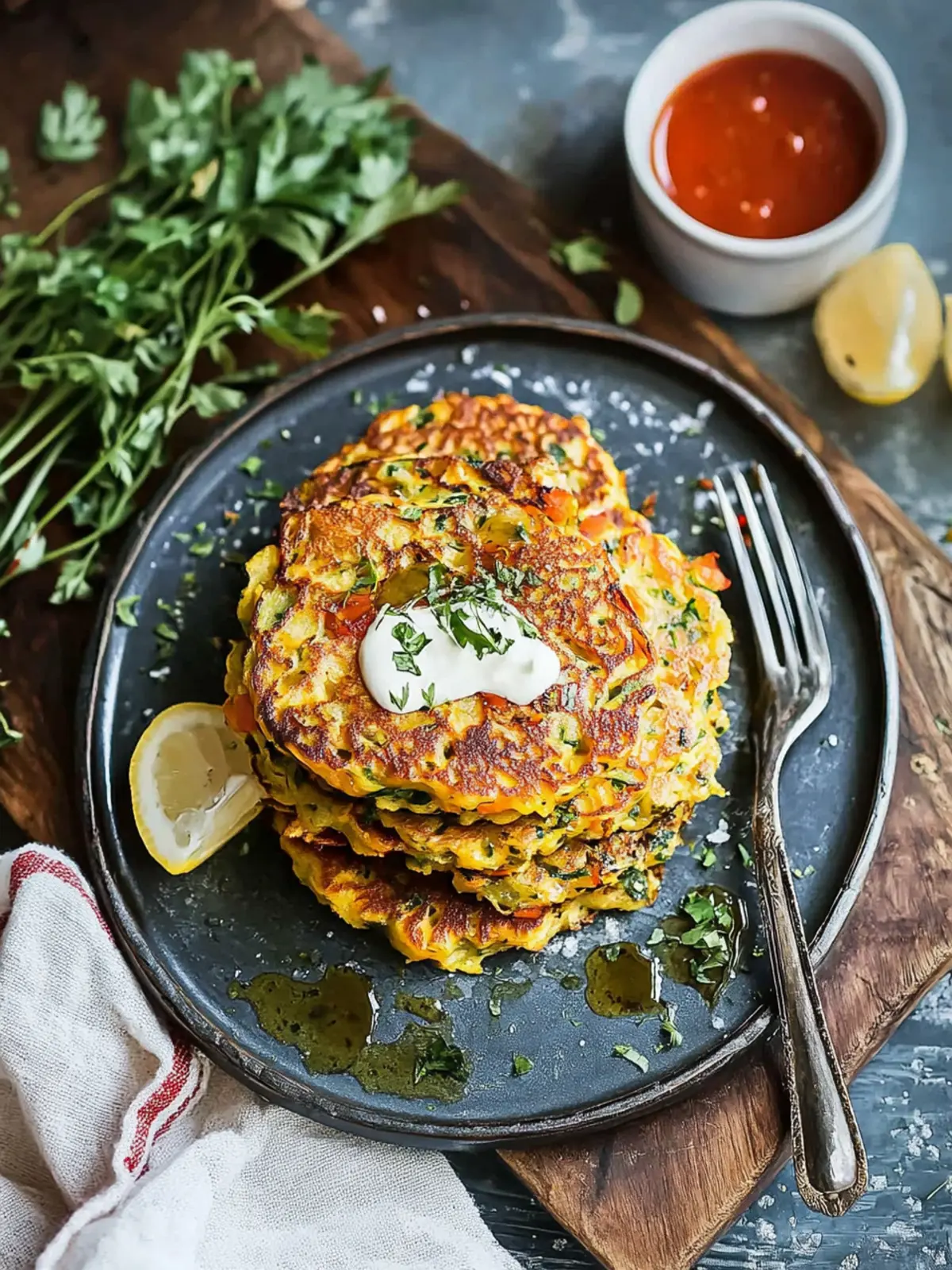 Spicy Vegetable Pancakes