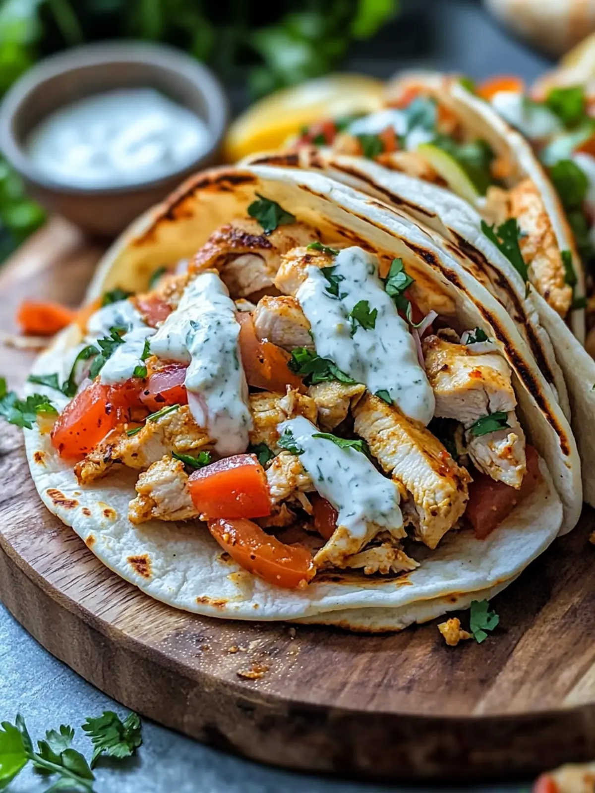 Chicken Shawarma with Creamy Garlic Sauce