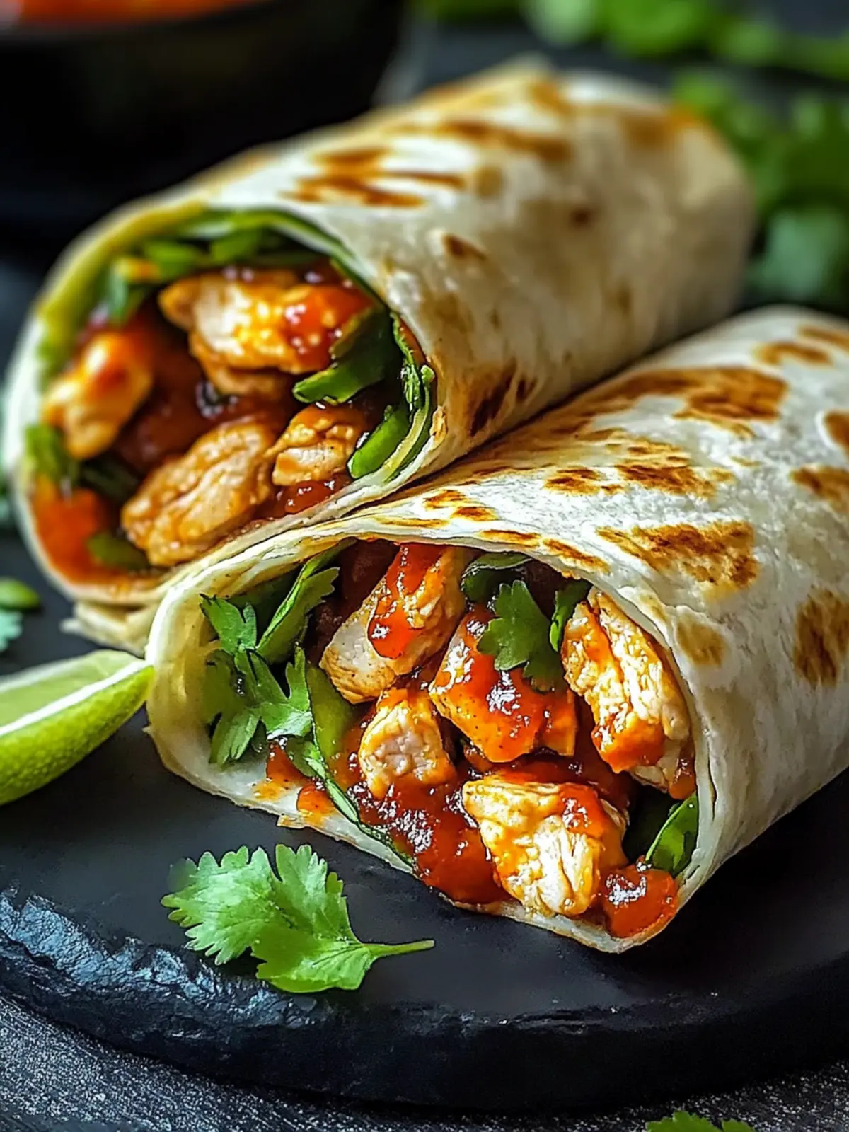Sweet Chili Chicken Wraps