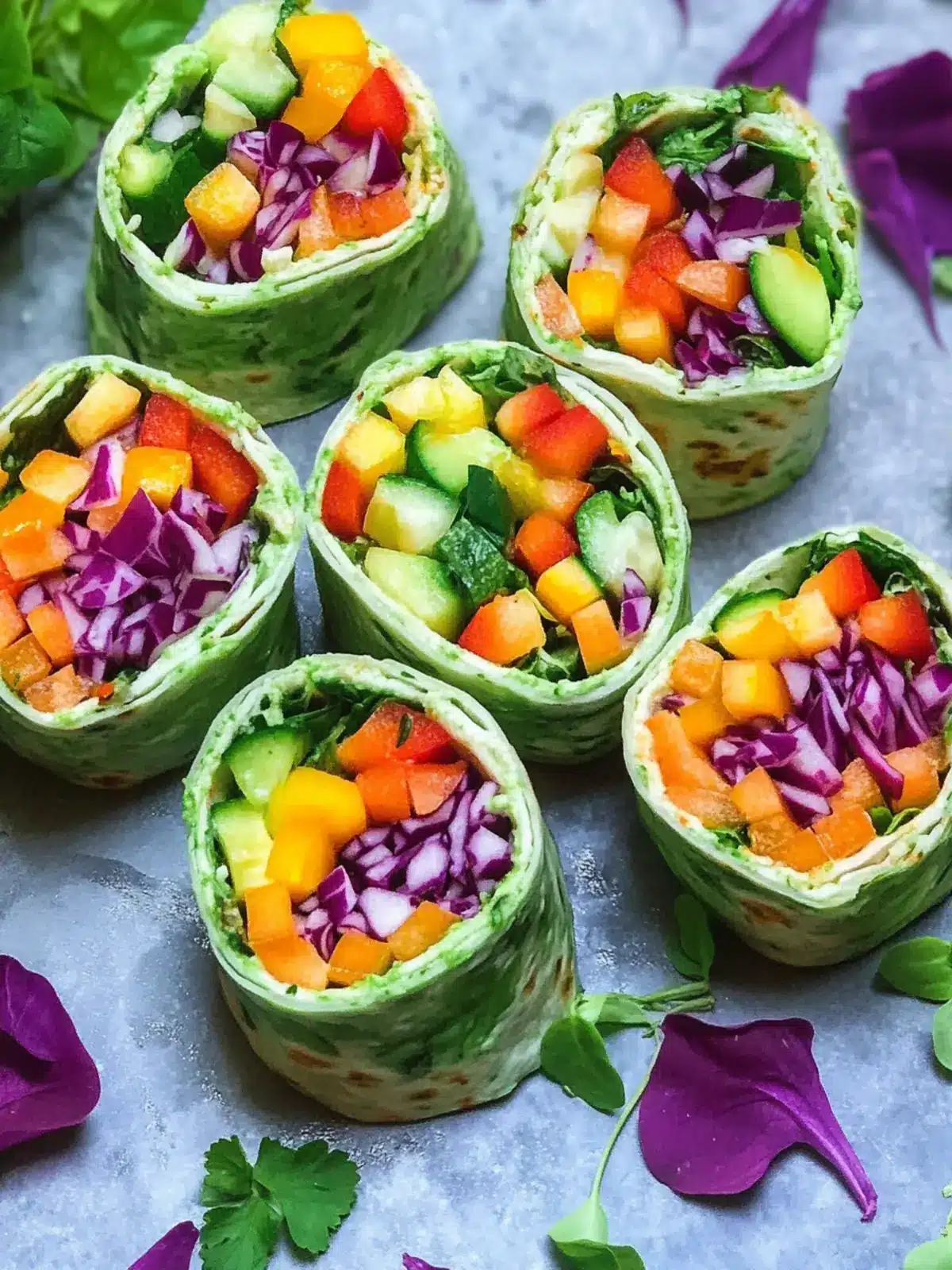Pride Month Vegan Veggie Rainbow Wraps