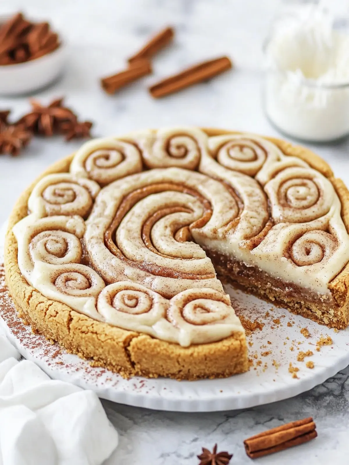 Giant Cinnamon Roll Cookie Cake That Will Wow Your Taste Buds 5 Giant Cinnamon Roll Cookie Cake
