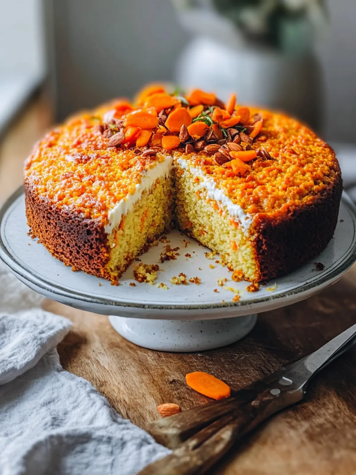Almond Flour Carrot Yogurt Cake