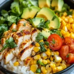 Street Corn Chicken Rice Bowl