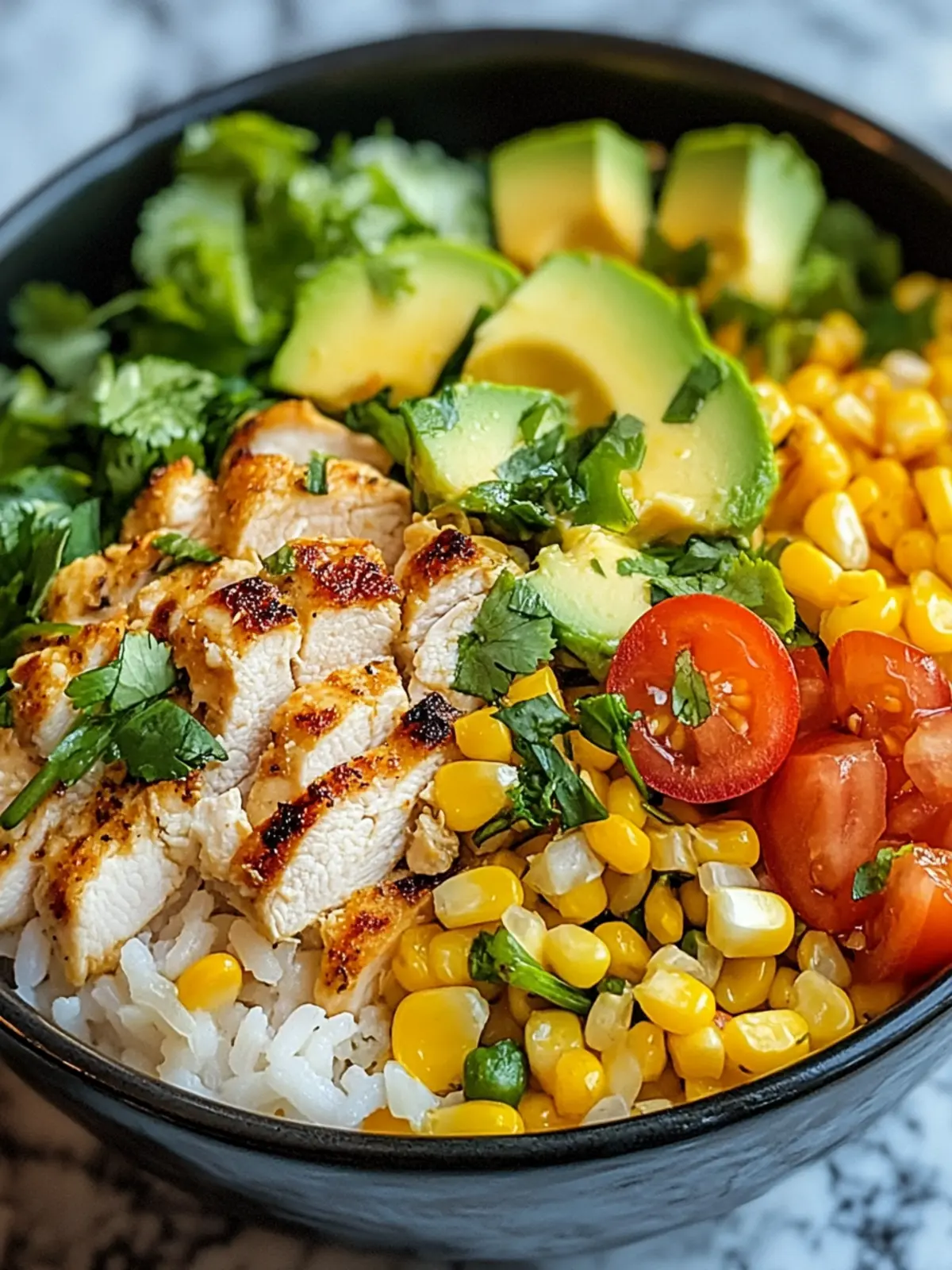 Street Corn Chicken Rice Bowl
