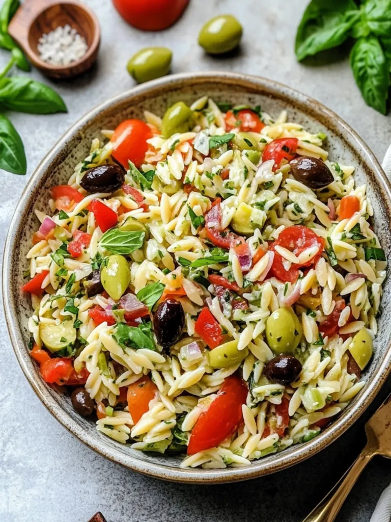 Herby Olive Italian Orzo Salad