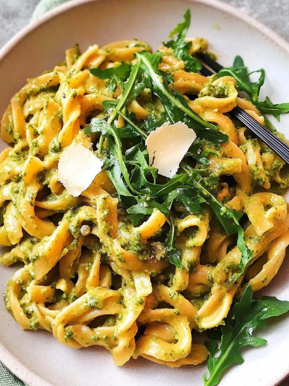 Creamy Pasta With Pesto & Arugula | Vegetarian & Easy