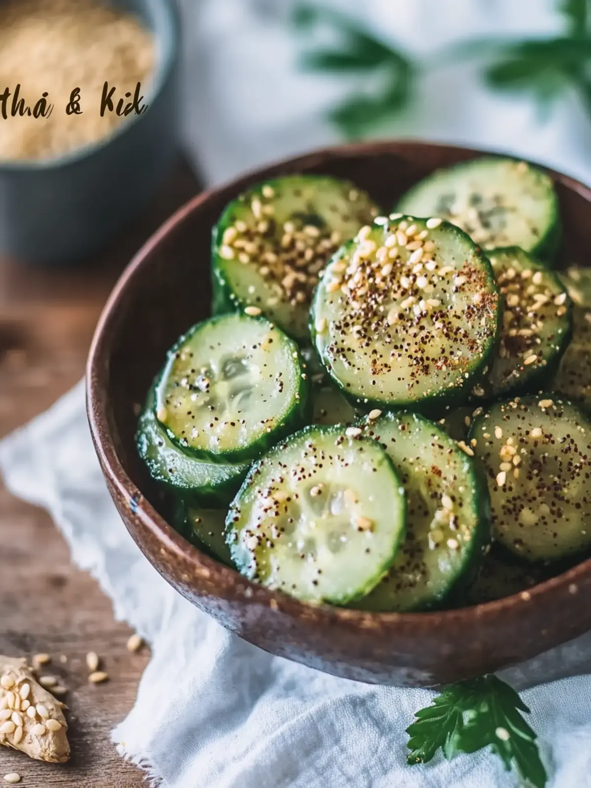 Thai Cucumber Salad with Sesame Ginger for Fresh Flavor Bliss 4 Thai cucumber salad with sesame ginger