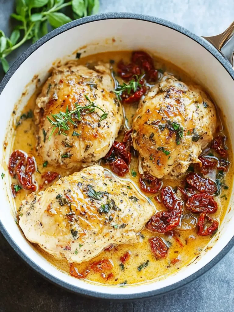 Instant Pot Creamy Sun Dried Tomatoes Chicken