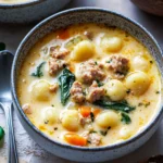 Creamy Sausage Gnocchi Soup with Leftover Turkey