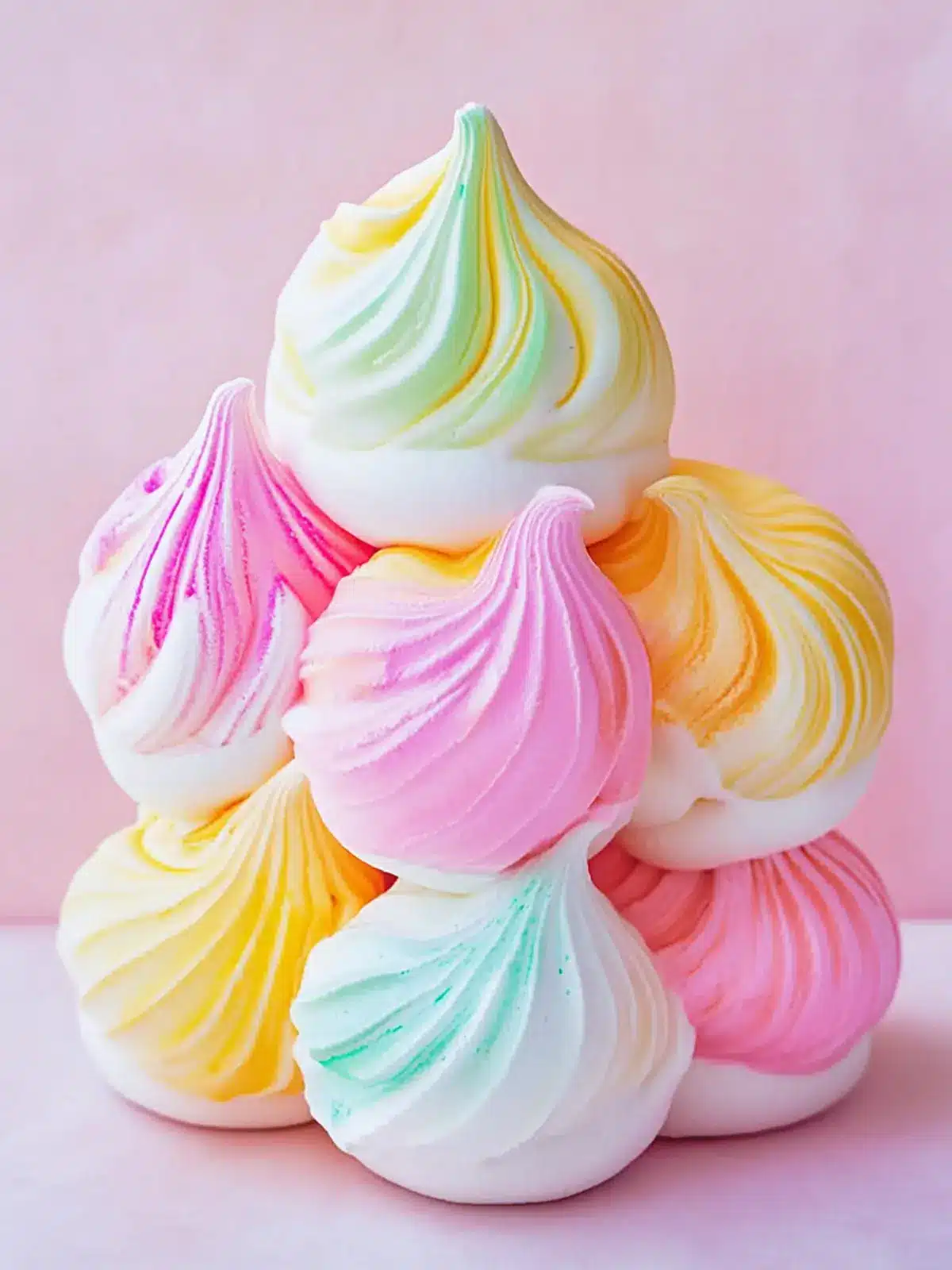Rainbow Sherbet Meringue