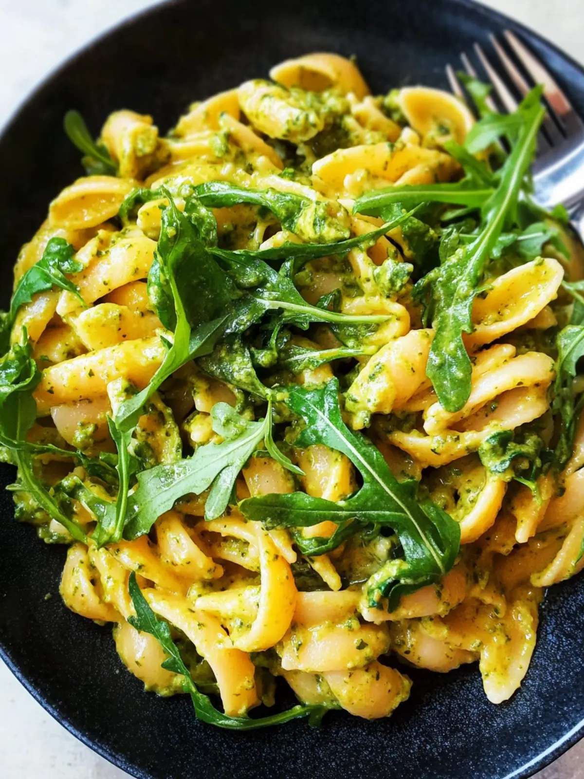 Creamy Pasta With Pesto & Arugula | Vegetarian & Easy