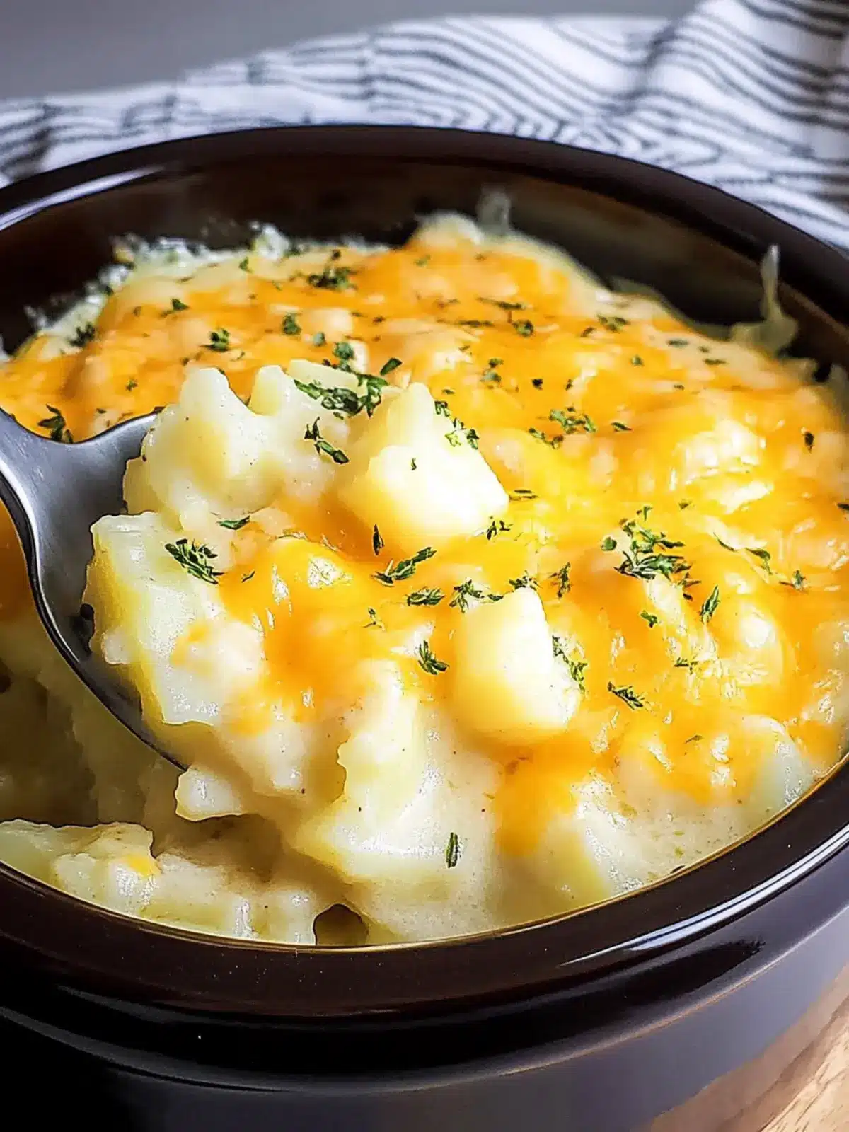 Crockpot Creamy and Cheesy Potatoes
