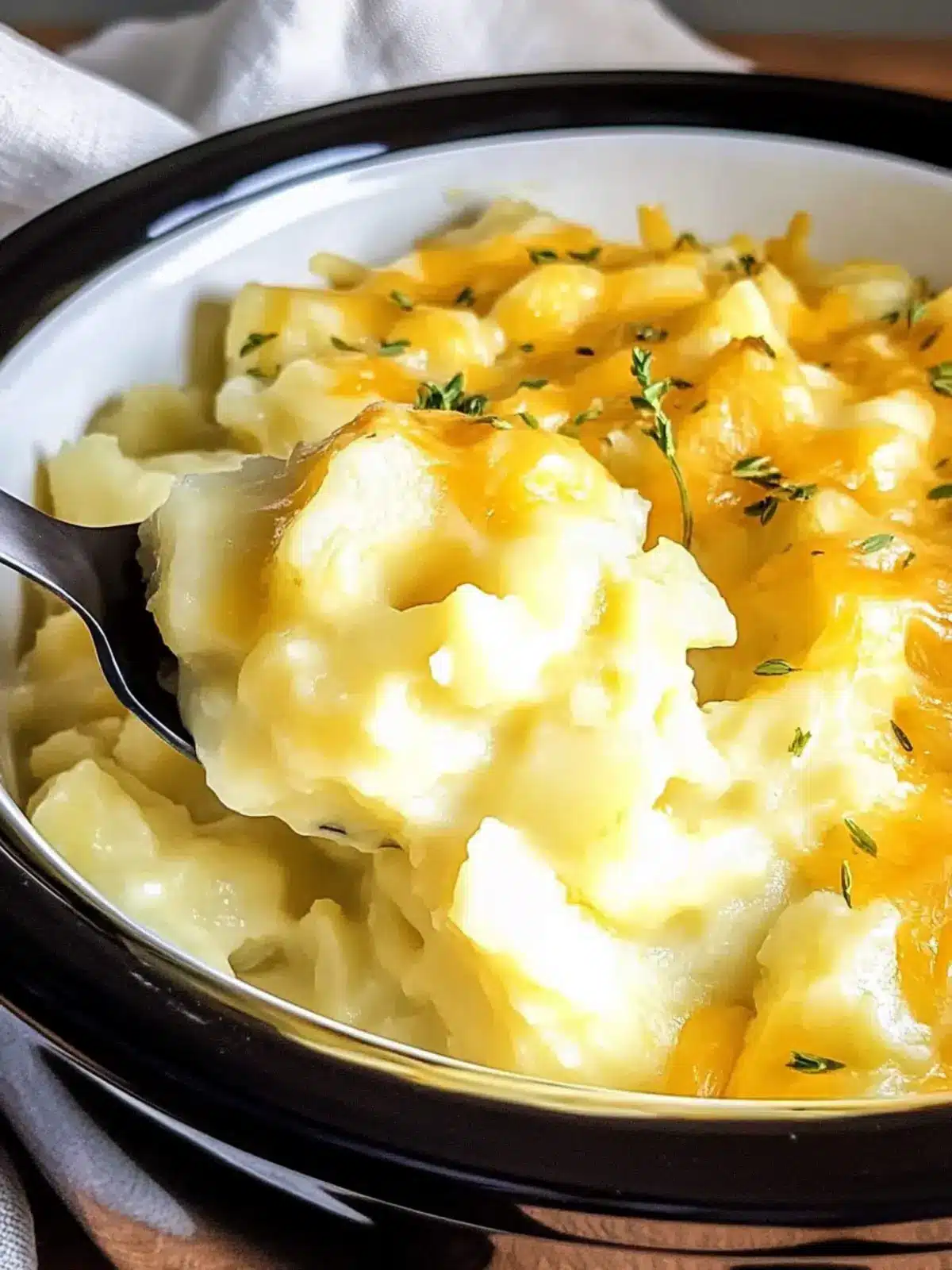 Crockpot Creamy and Cheesy Potatoes