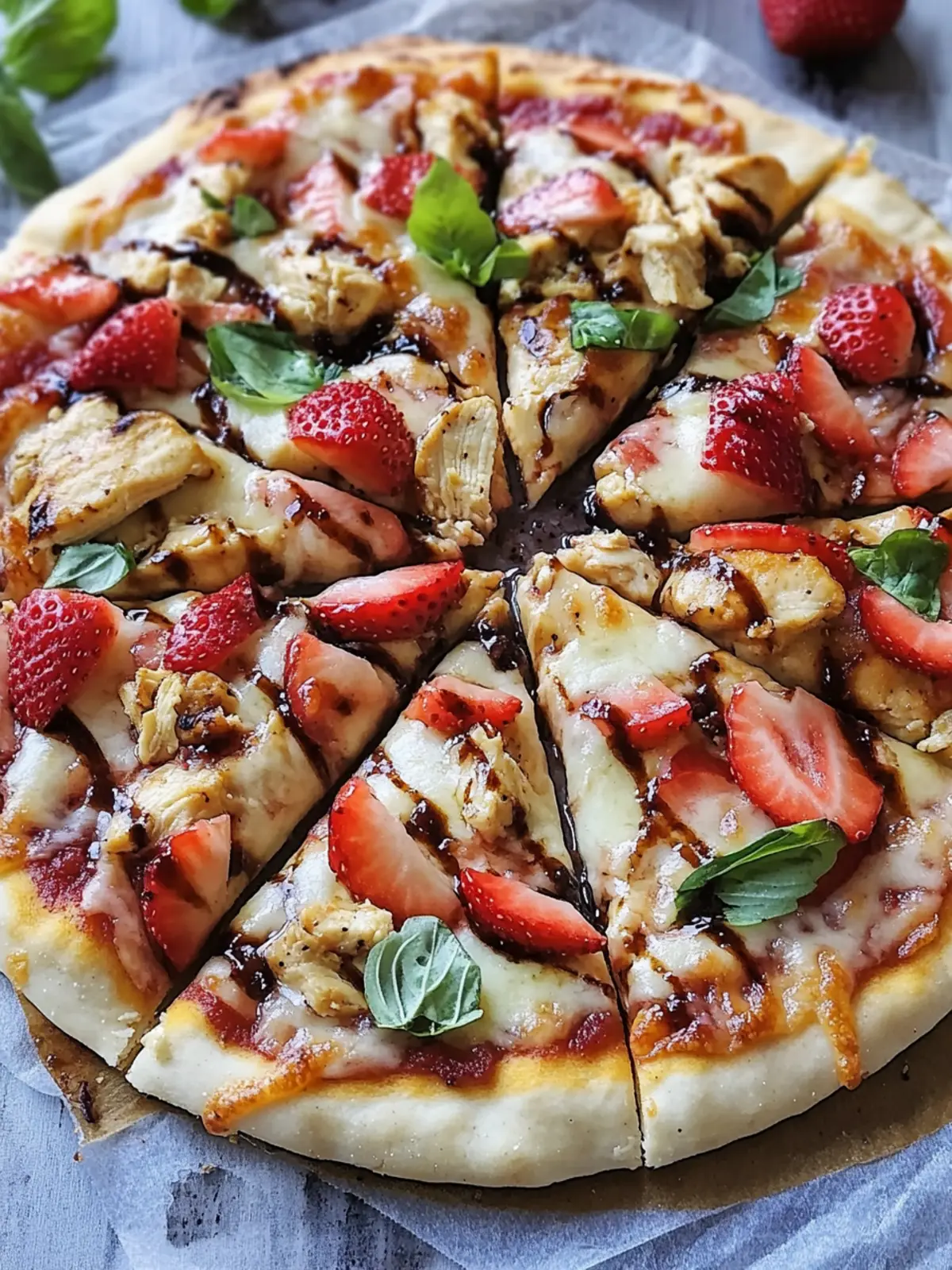 Balsamic Strawberry Chicken Pizza