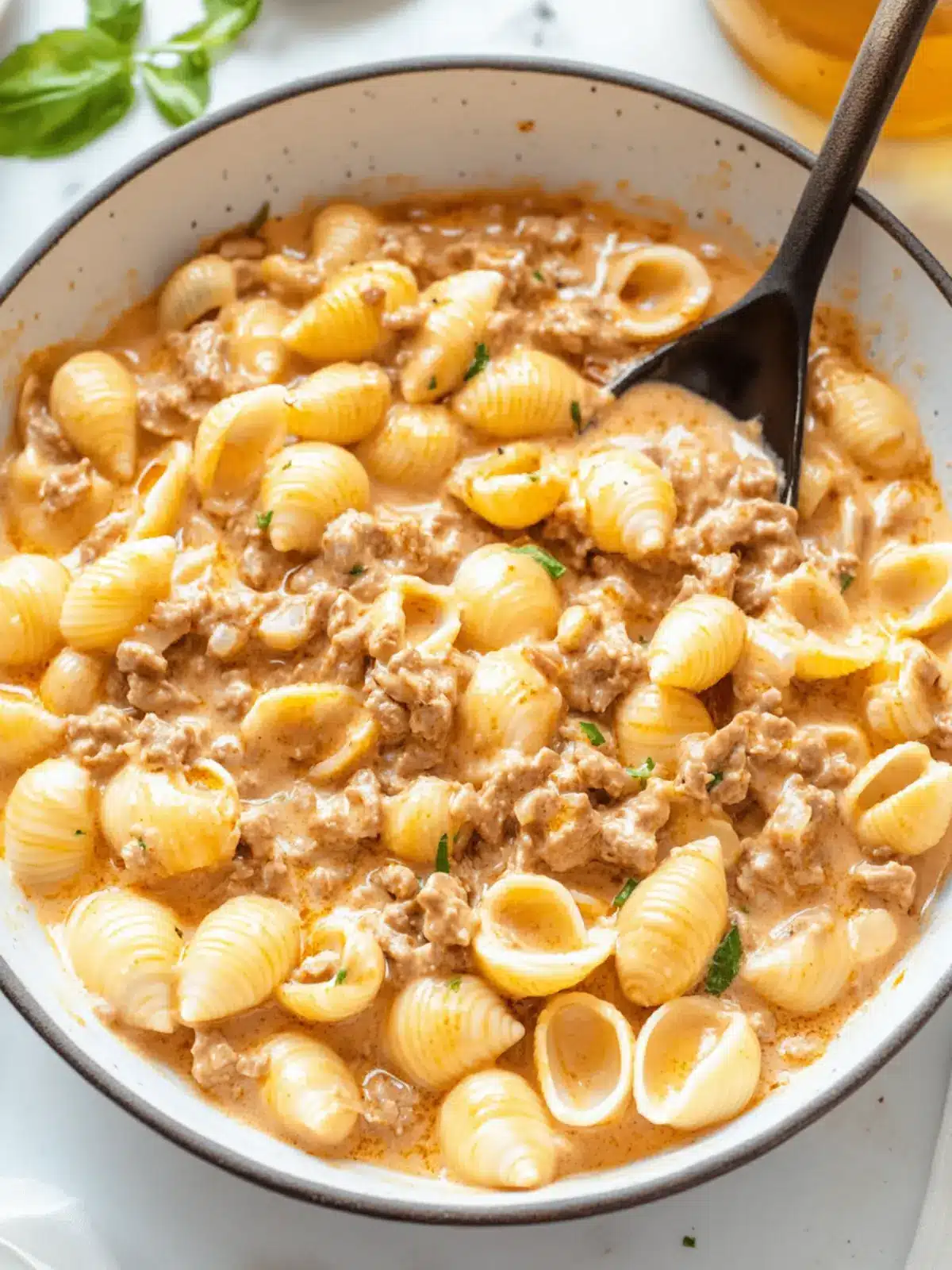 Creamy Beef and Shells