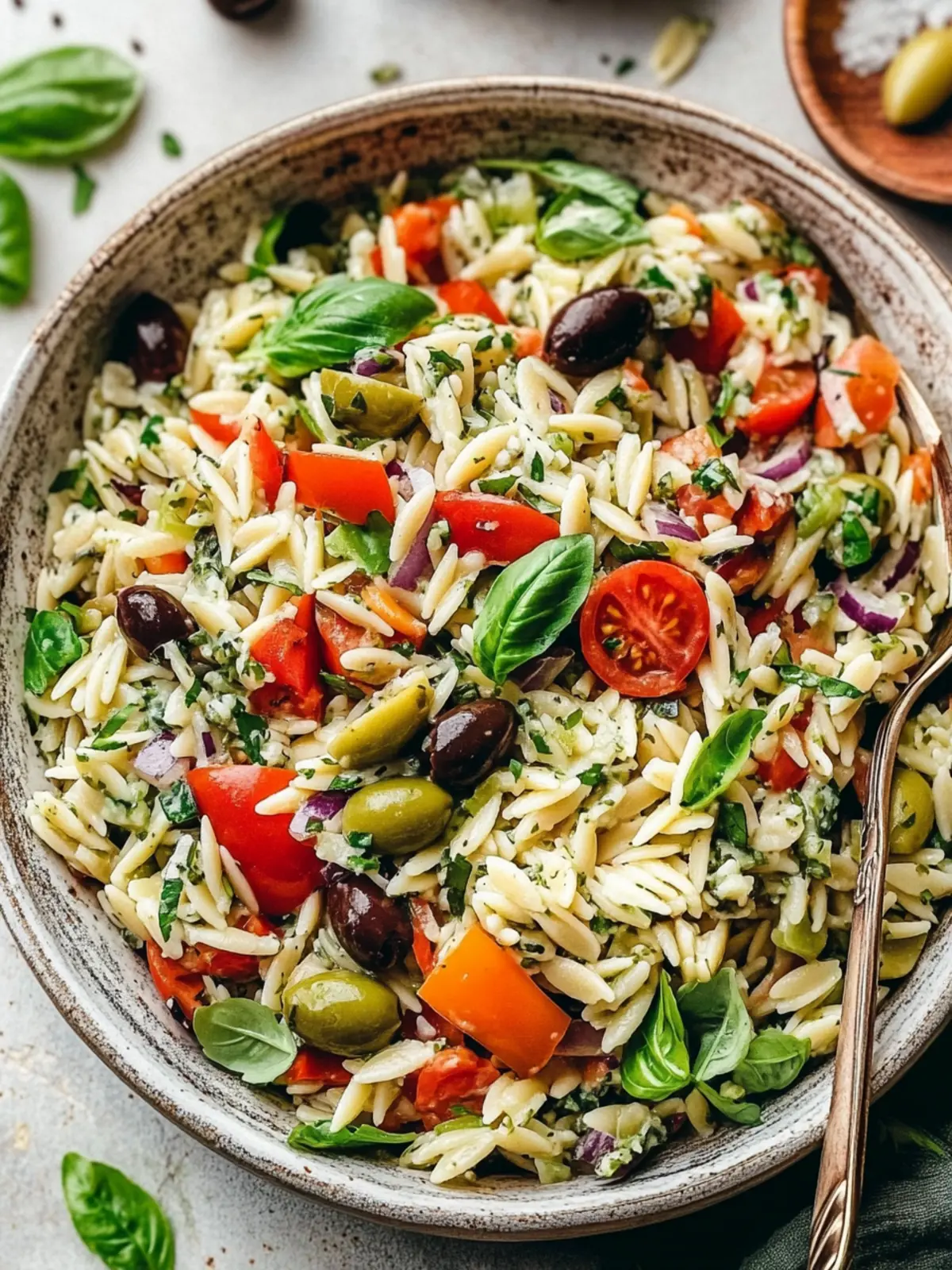 Herby Olive Italian Orzo Salad
