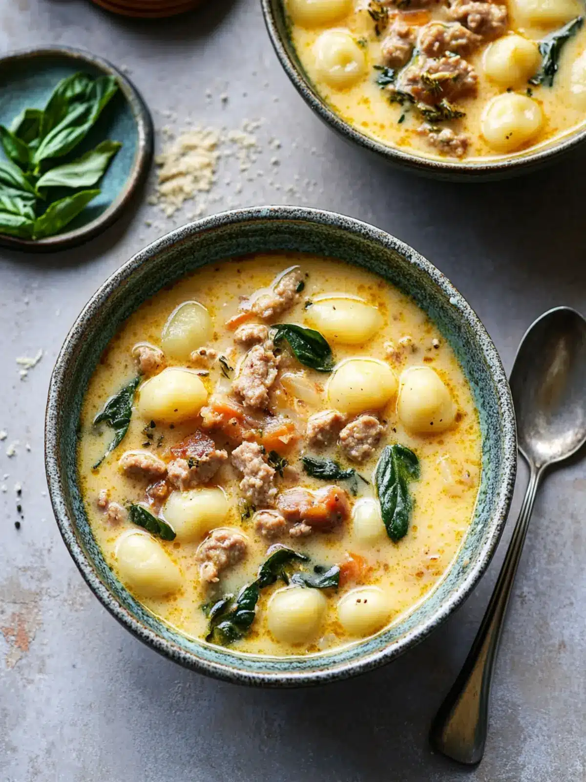 Creamy Sausage Gnocchi Soup with Leftover Turkey