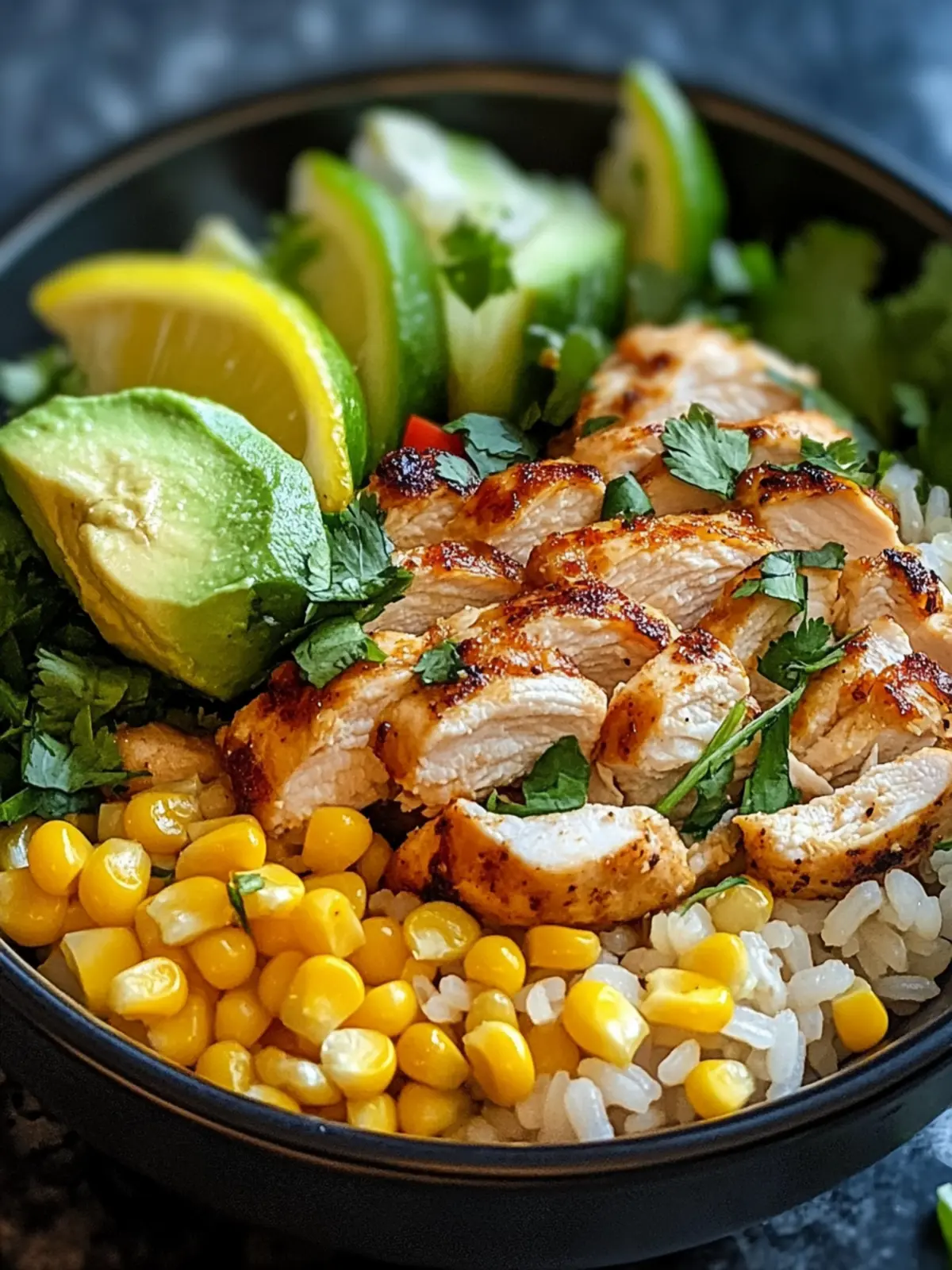 Street Corn Chicken Rice Bowl