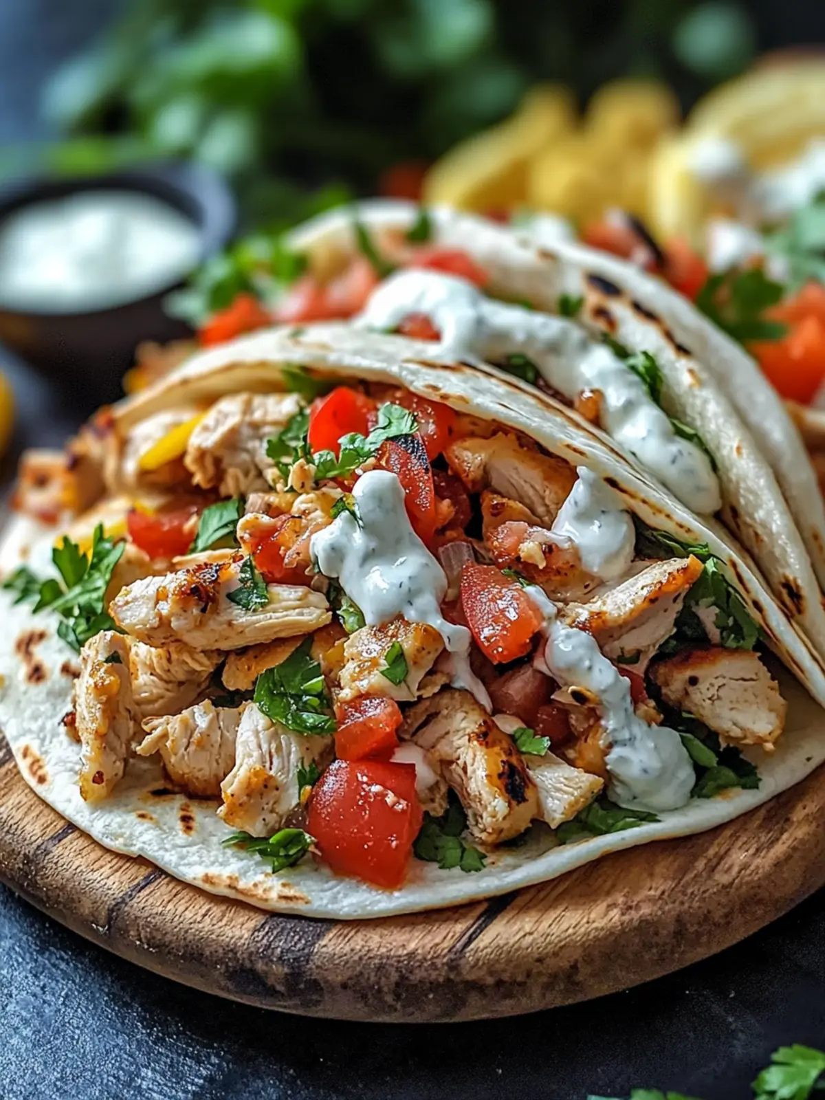 Chicken Shawarma with Creamy Garlic Sauce
