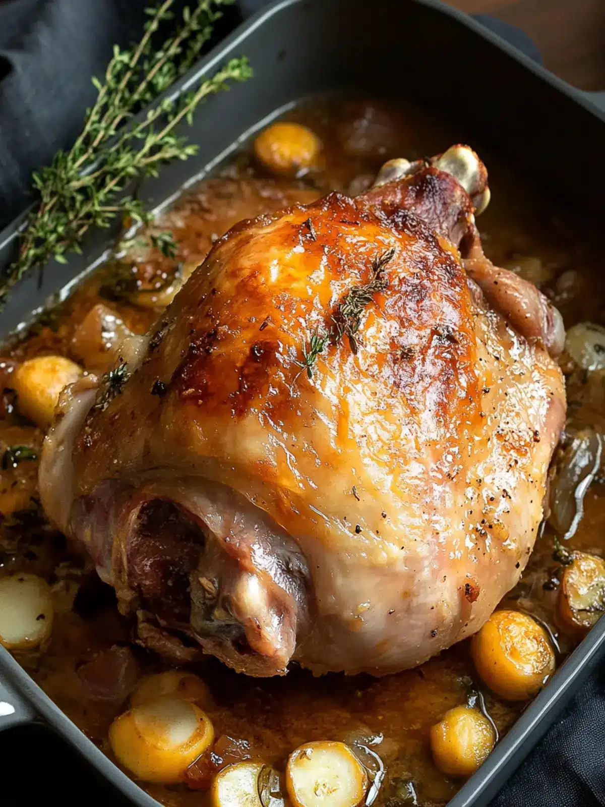 Savory Turkey Thigh Slow Cooked in the Oven for Tender Bliss 2 Turkey Thigh Slow Cooked in the Oven