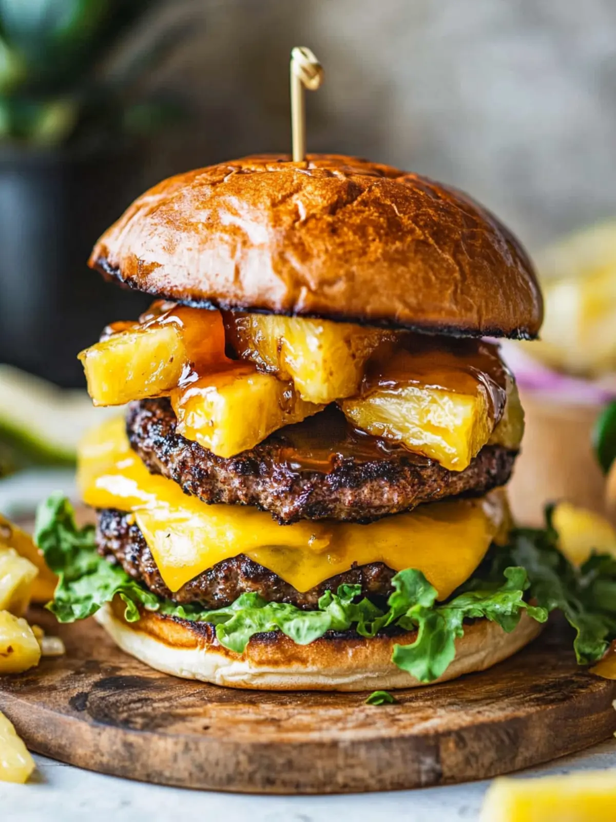 Flavor-Packed Jamaican Jerk Burger with Caramelized Pineapples 4 Jamaican Jerk Burger with Caramelized Pineapples