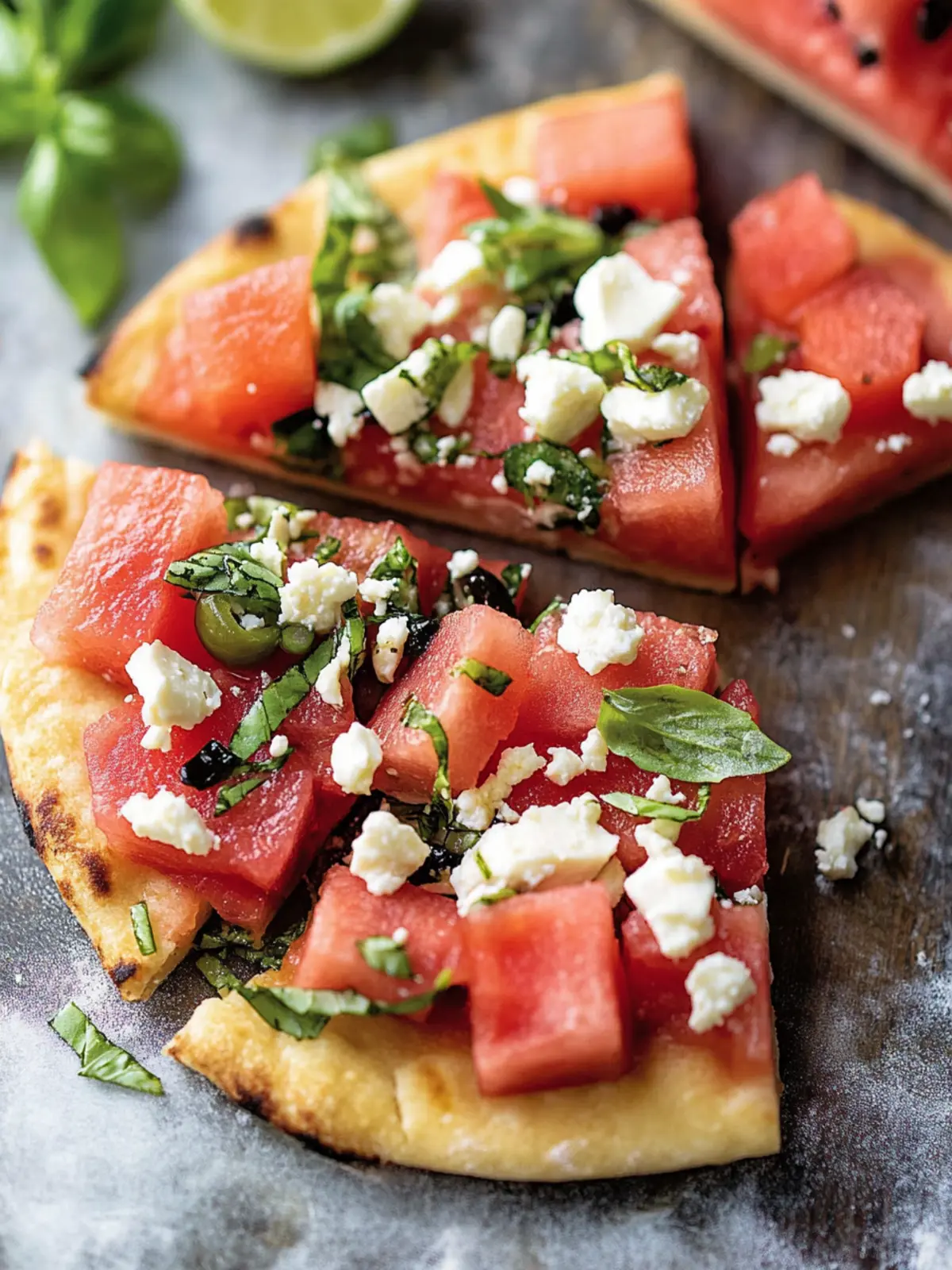 Watermelon and Feta Flatbread