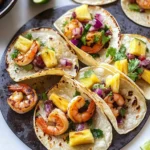 Easy Sheet Pan Shrimp Tacos with Roasted Pineapple Salsa