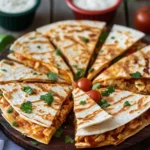 4th of July Mini BBQ Chicken Quesadilla Triangles