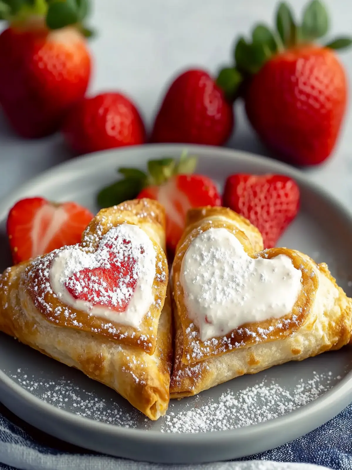 Air Fryer Strawberry Chimichanga Hearts
