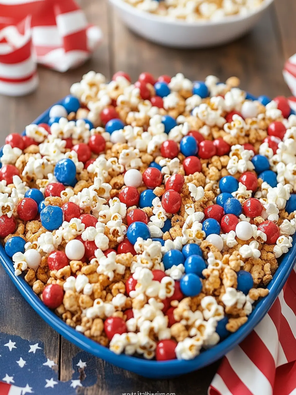 4th of July Red, White, and Blue Popcorn Snack Mix Delight 4 4th of July Red, White, and Blue Popcorn Snack Mix