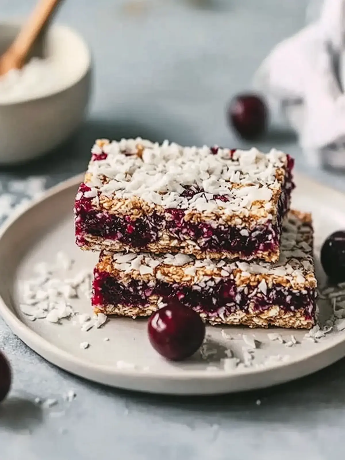 Cherry Coconut Flapjacks: A Sweet, Healthy Breakfast Treat 4 Cherry Coconut Flapjacks