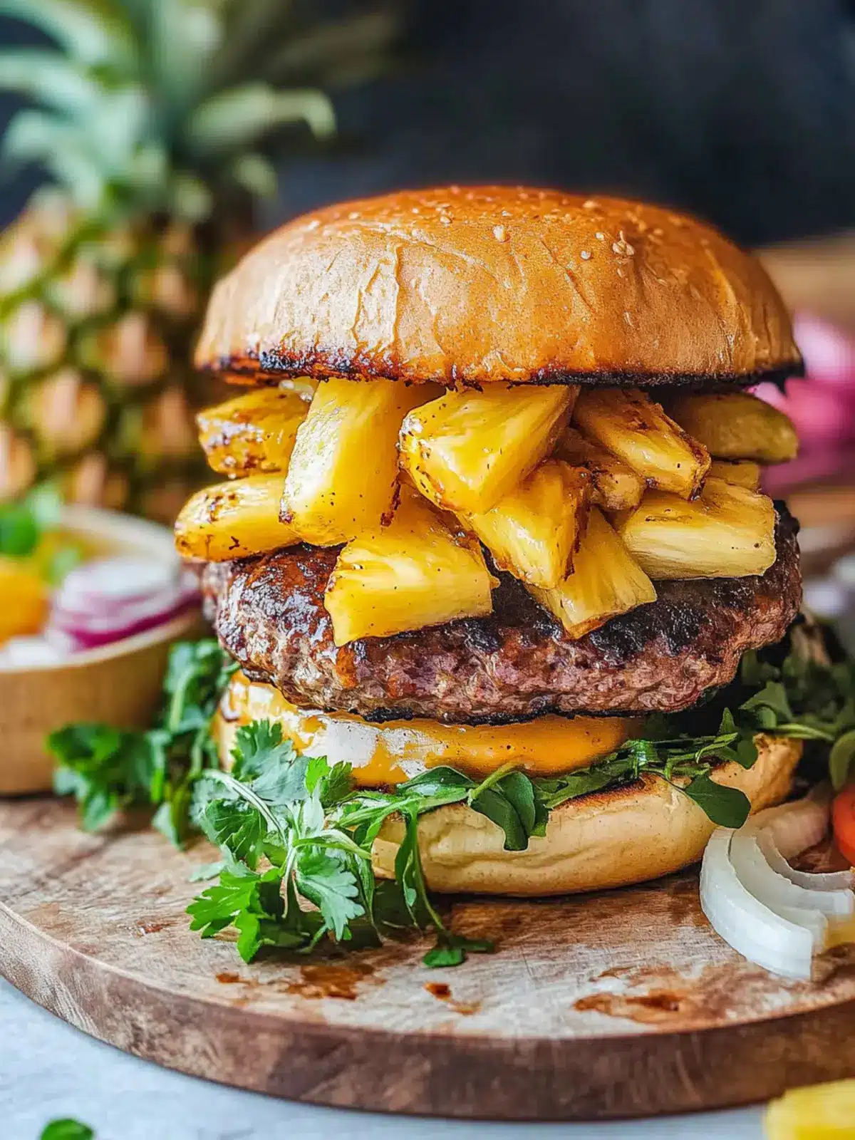 Flavor-Packed Jamaican Jerk Burger with Caramelized Pineapples 2 Jamaican Jerk Burger with Caramelized Pineapples