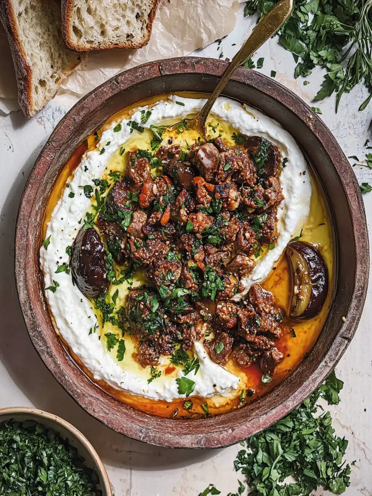 Savory Spicy Lamb and Eggplant Labneh Delight Awaiting You 4 Spicy Lamb and Eggplant Labneh
