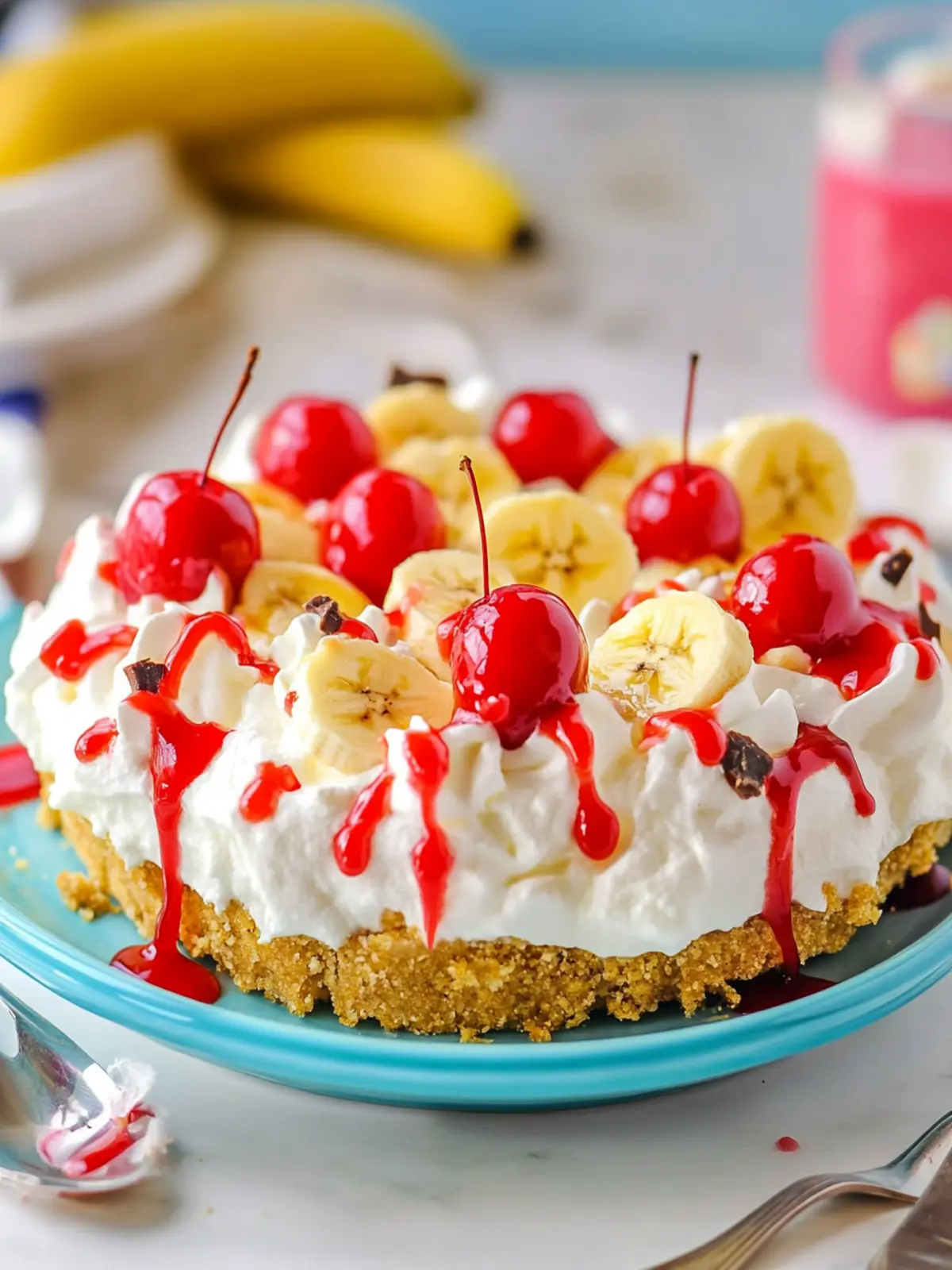No-Bake Banana Split Pie: A Sweet Twist on Classic Comfort 4 No-Bake Banana Split Pie