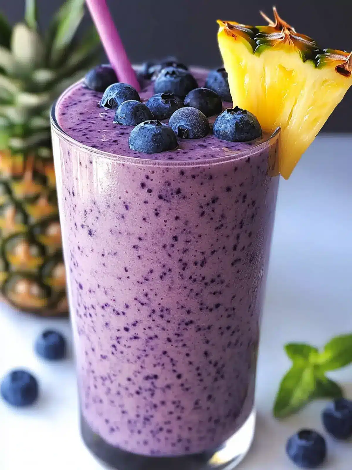 Best Blueberry Pineapple Smoothie