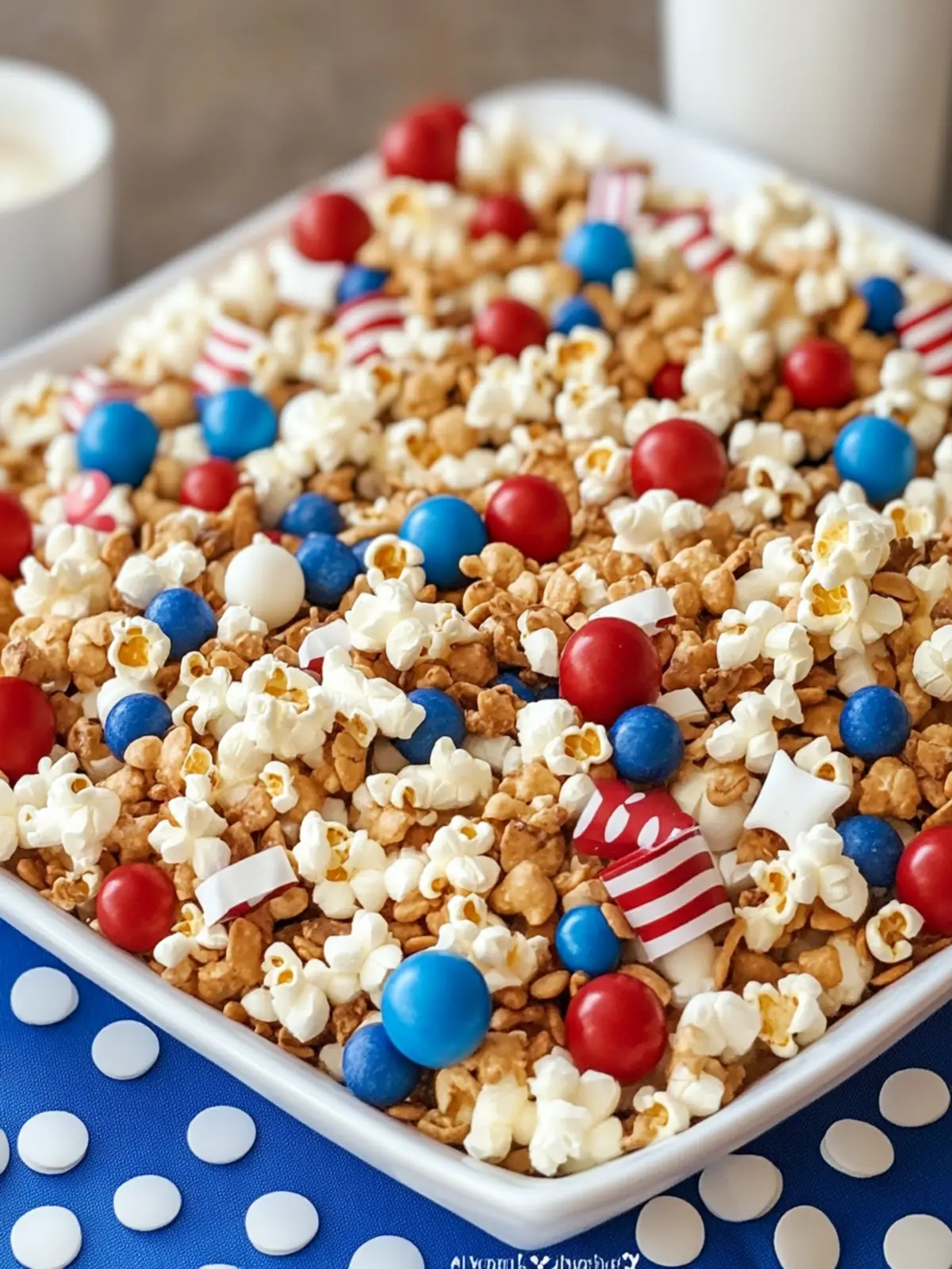 4th of July Red, White, and Blue Popcorn Snack Mix Delight 5 4th of July Red, White, and Blue Popcorn Snack Mix