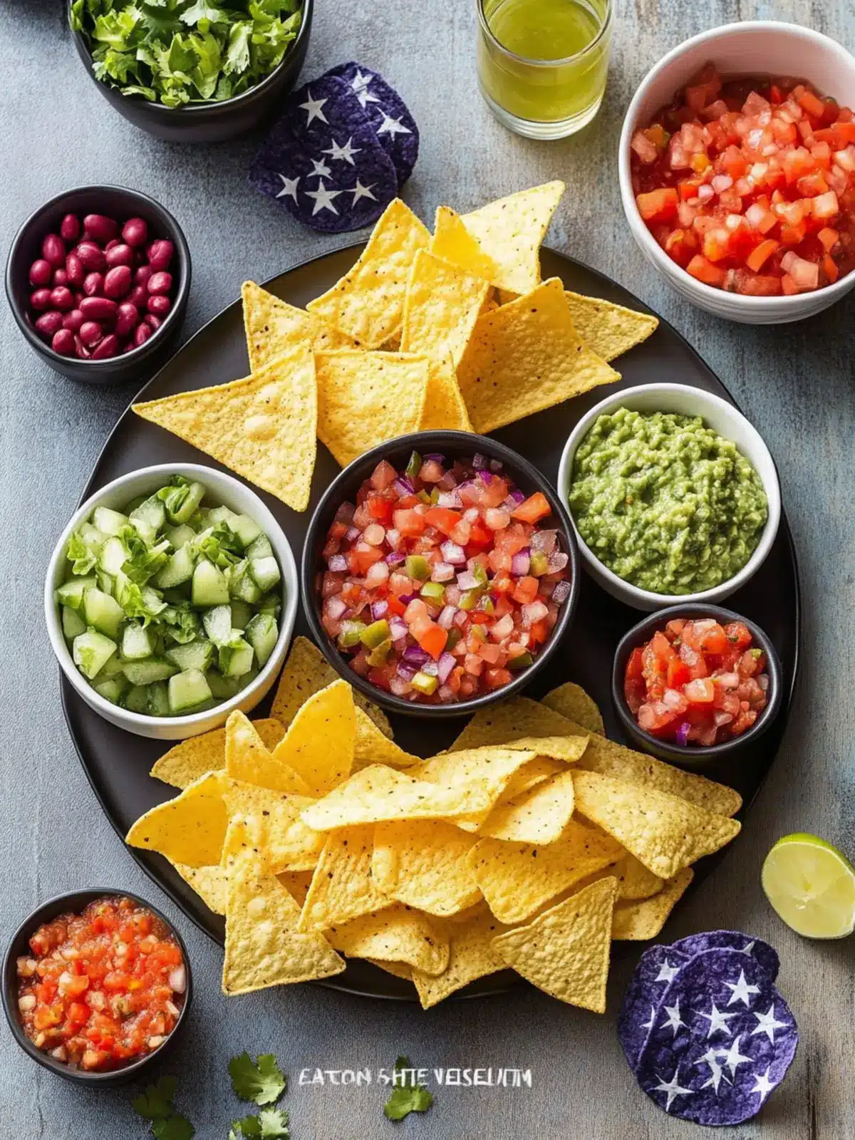 4th of July Star-Spangled Chips and Salsa Bar