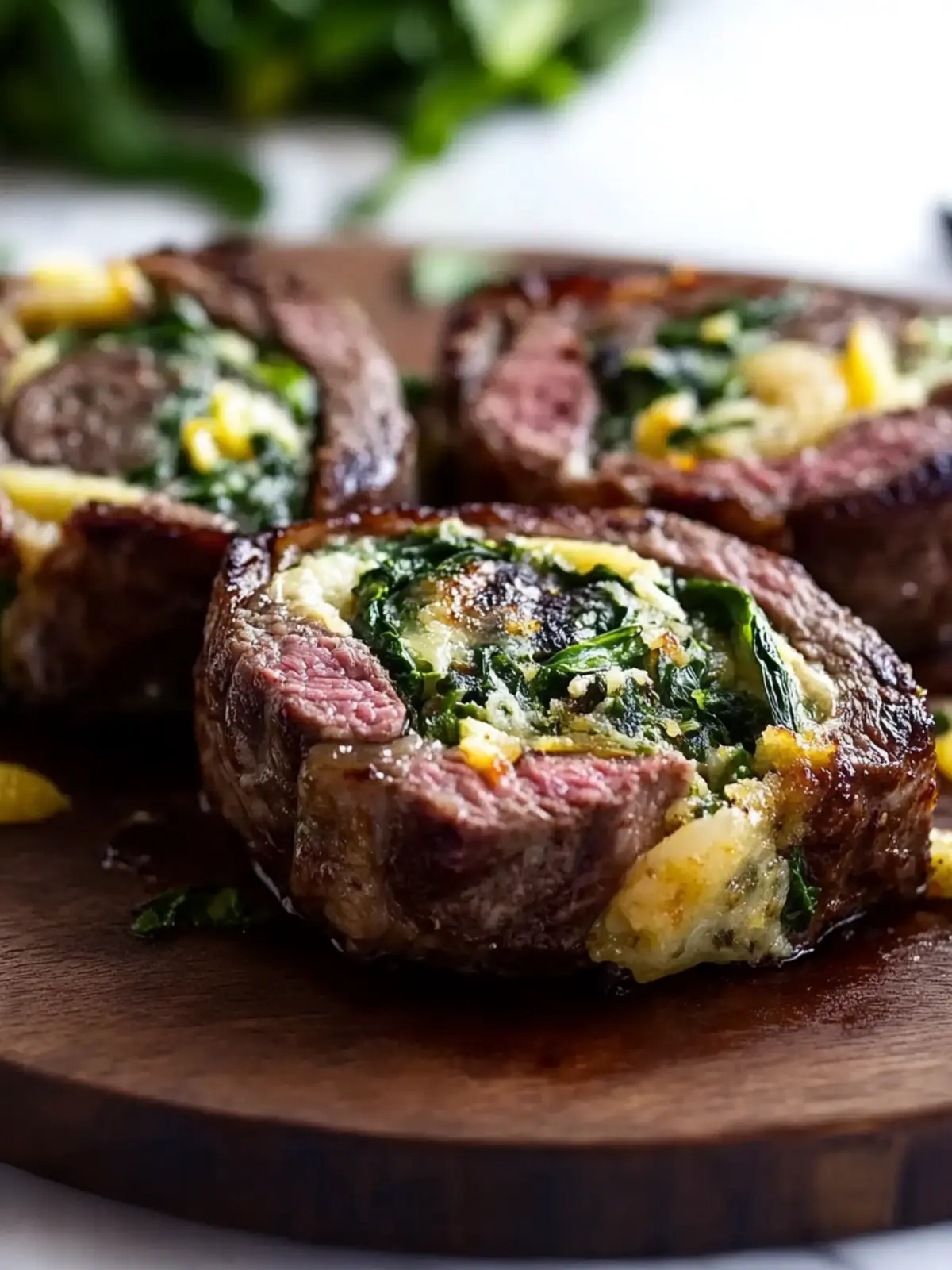 6 Ingredient Flank Steak Stuffed with Parmesan, Spinach and Lemon Zest