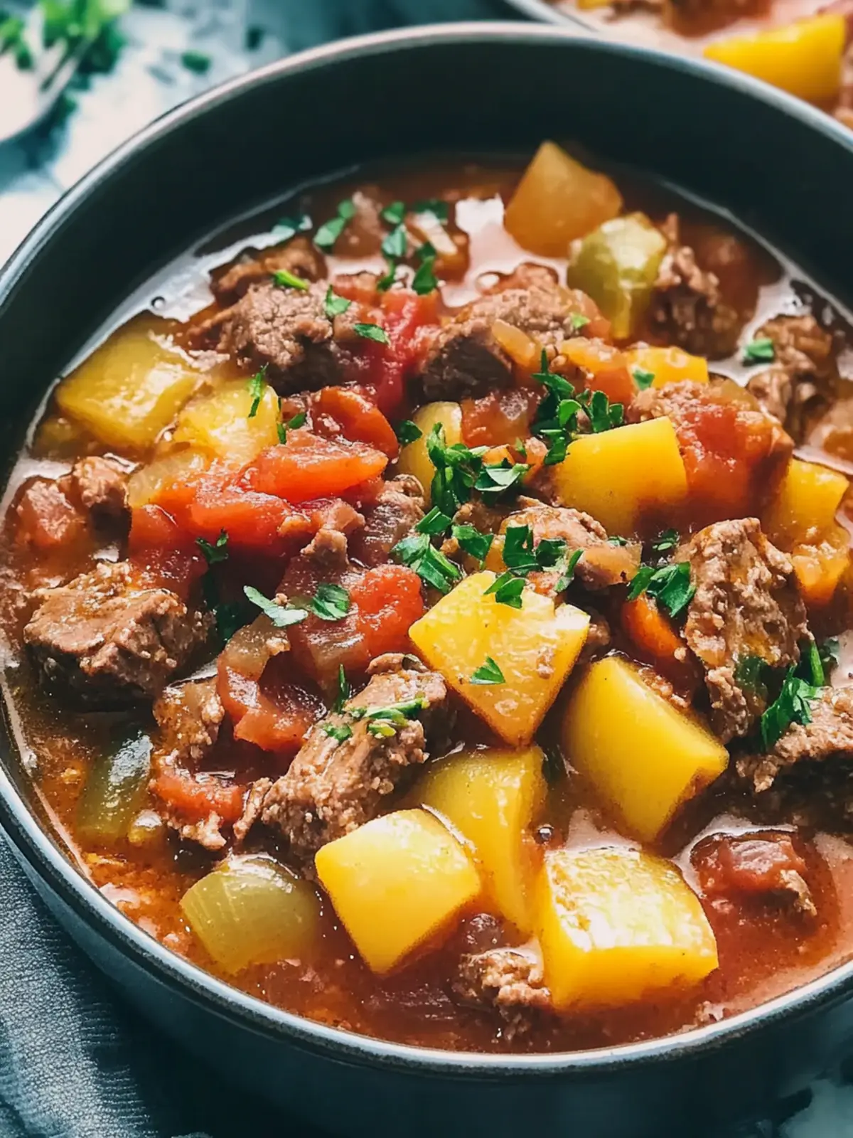 20 Minute Tomato Beef Stew