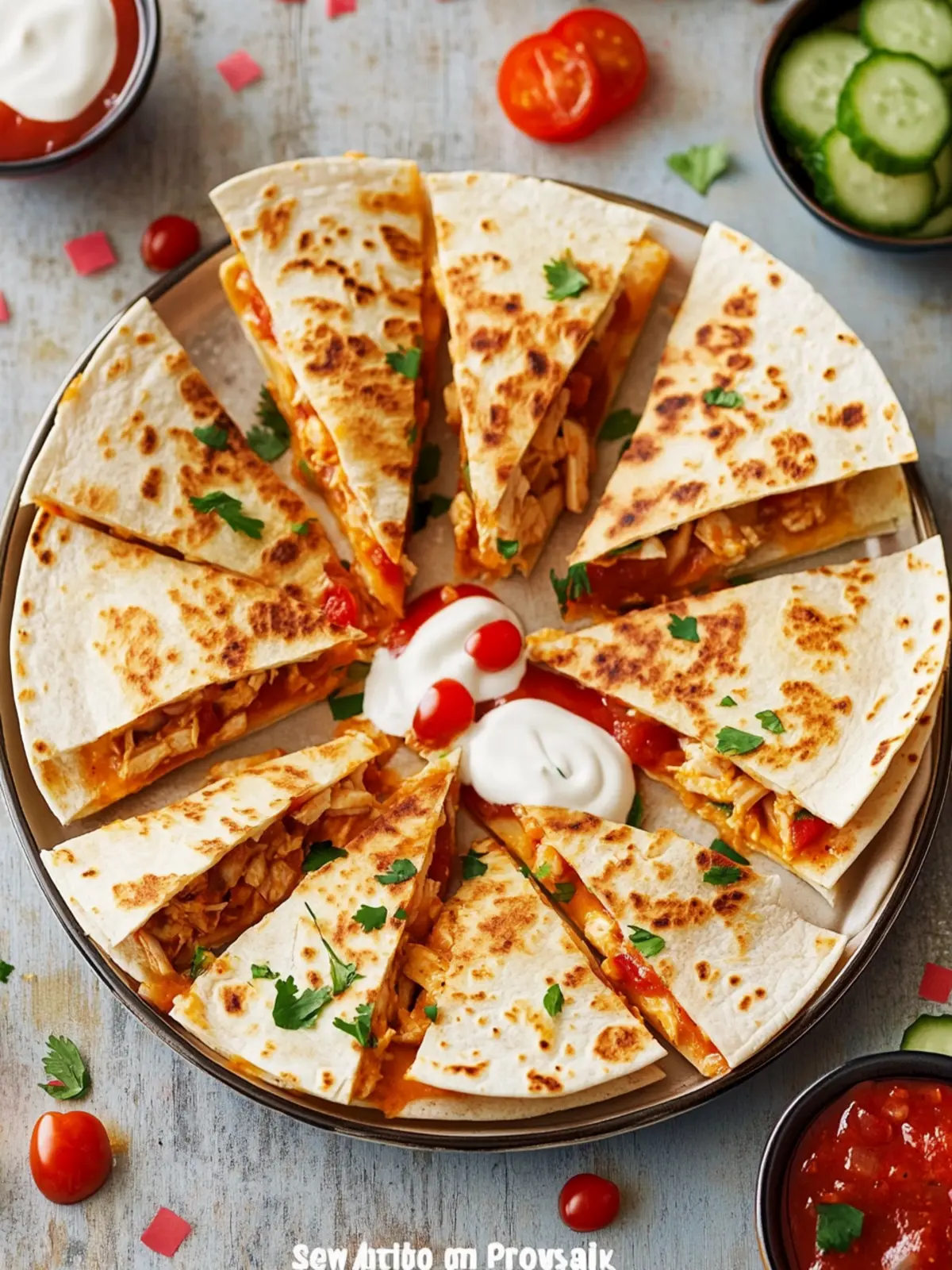 4th of July Mini BBQ Chicken Quesadilla Triangles to Wow Guests 4 4th of July Mini BBQ Chicken Quesadilla Triangles