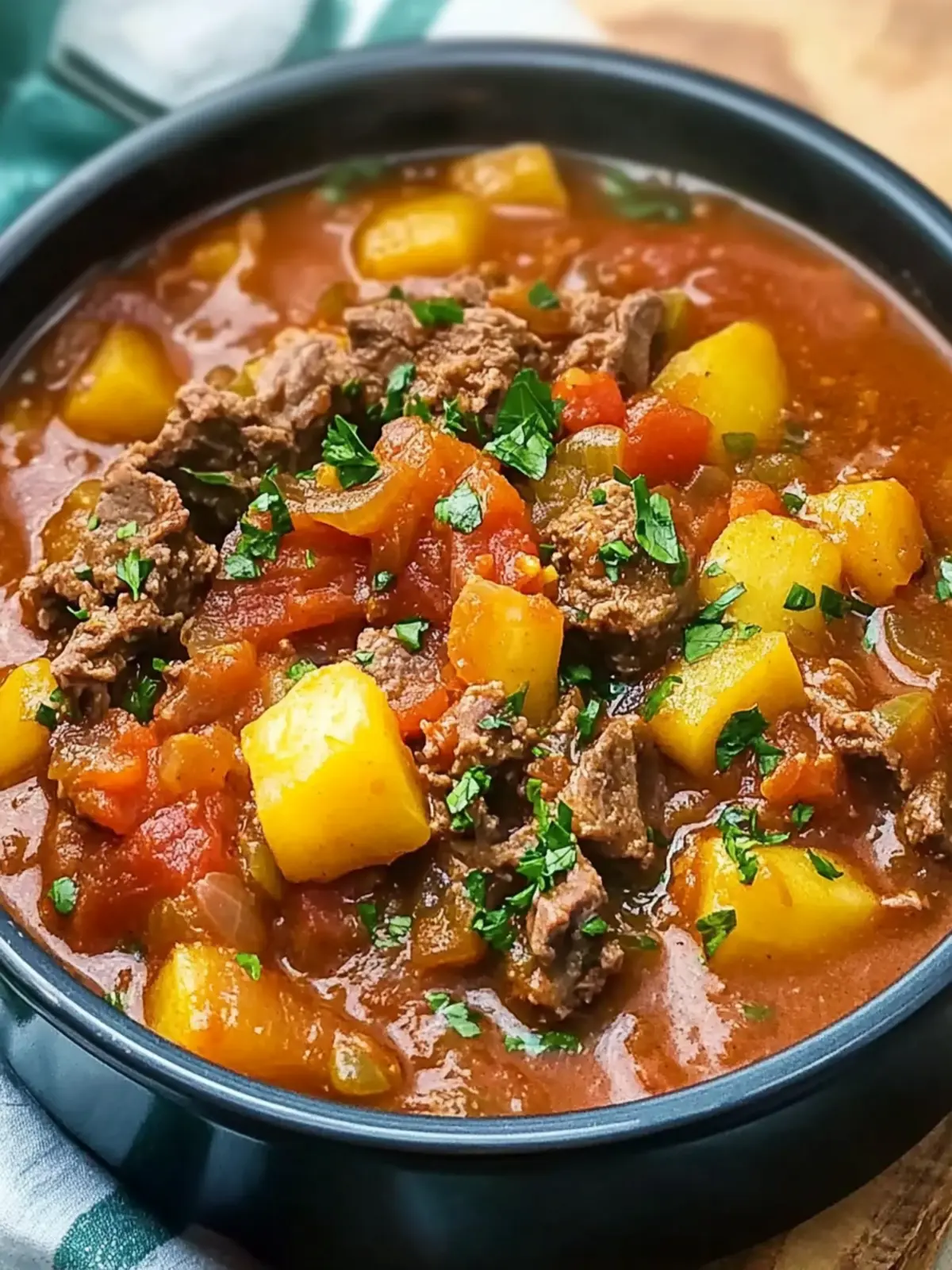 20 Minute Tomato Beef Stew
